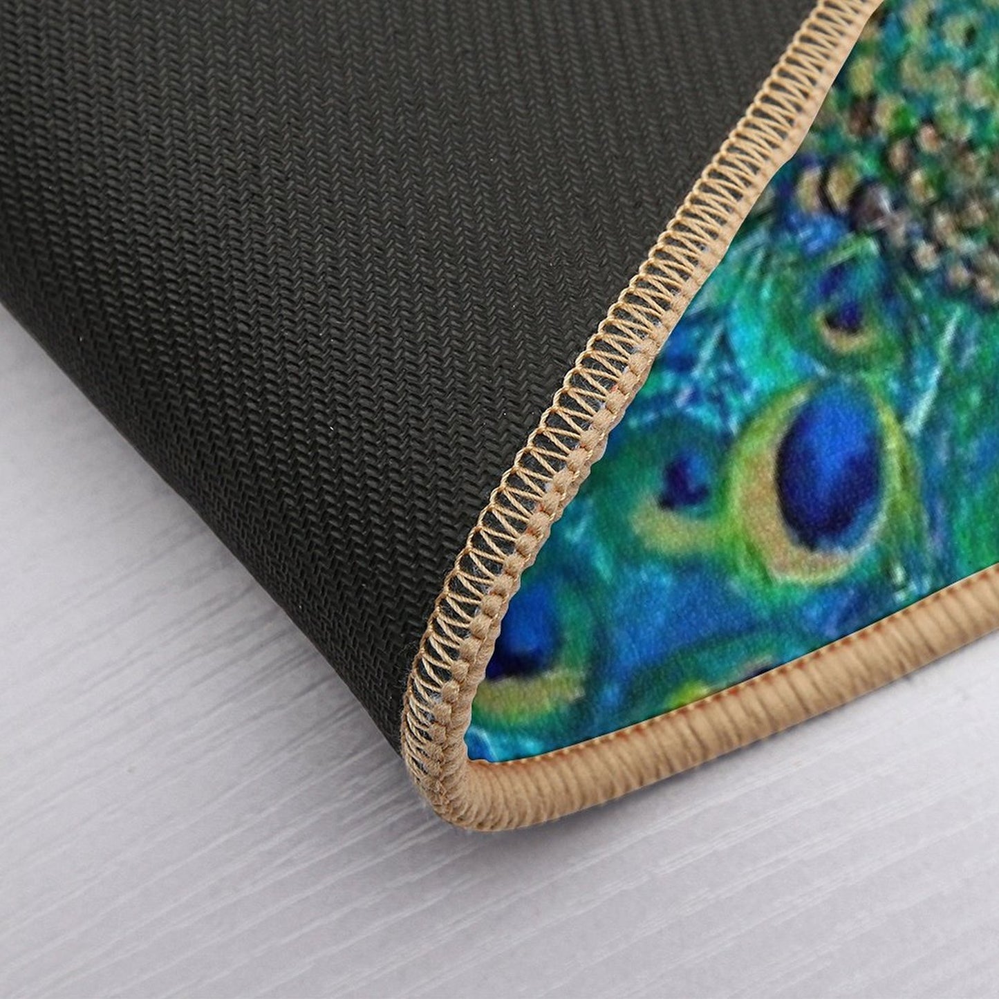 Beautiful Painted Peacock in Its Full Glory Odorless Bath Mat