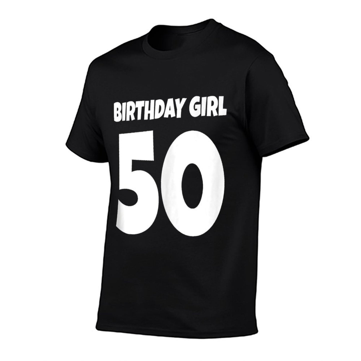 Birthday Girl 50 Womens 50th Birthday Party Oversized Silhouette T-Shirt
