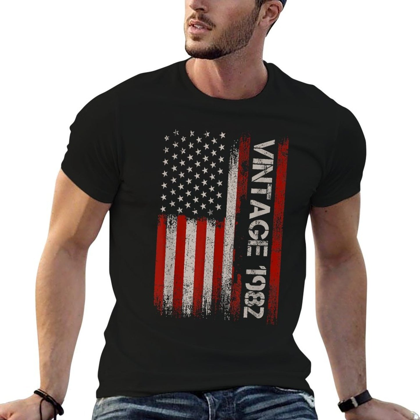 American Vintage 1982 43rd Birthday 43 Years Old  Wrinkle-resistant T-Shirt