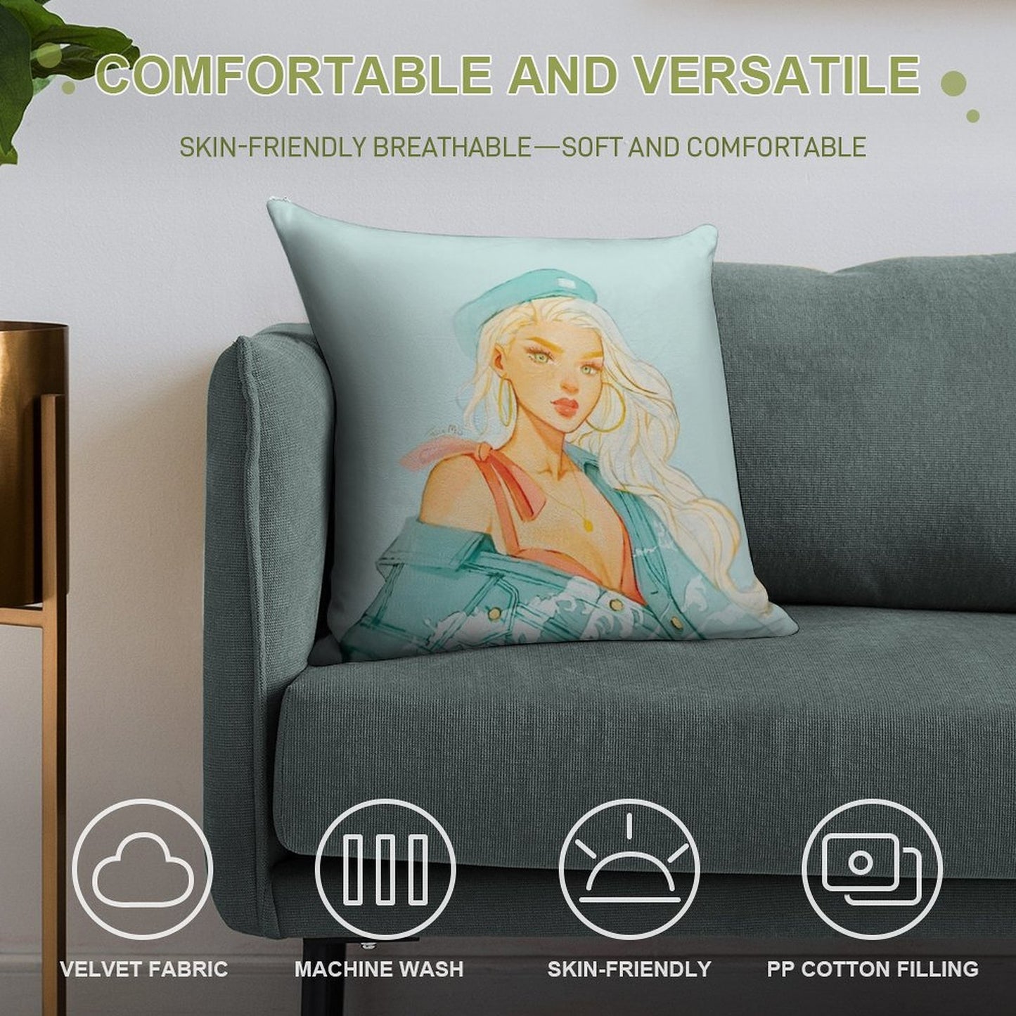 Lagoona Soft Shrink-Resistant Throw Pillow