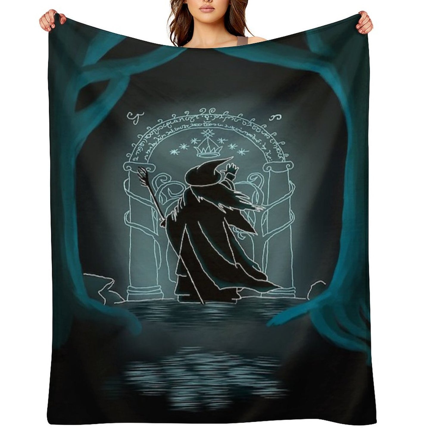 Speak Friend And Enter Sustainable Throw Blanket