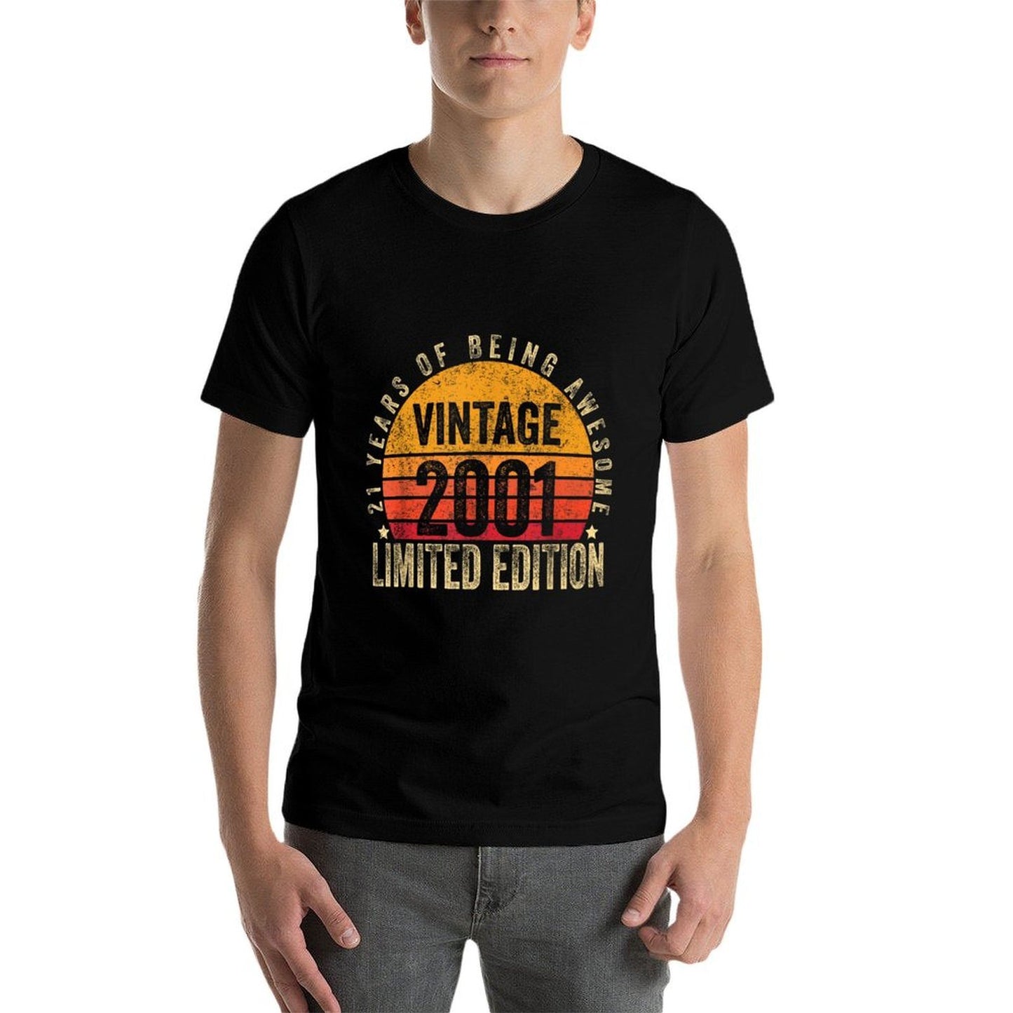 21 Year Old Gifts Vintage 2001 Limited Edition 21st Birthday High-quality Stitching T-Shirt