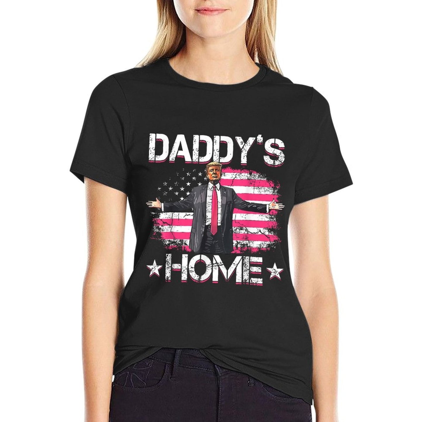 American Daddy's Home Trump 2024 Patriotic Versatile T-Shirt