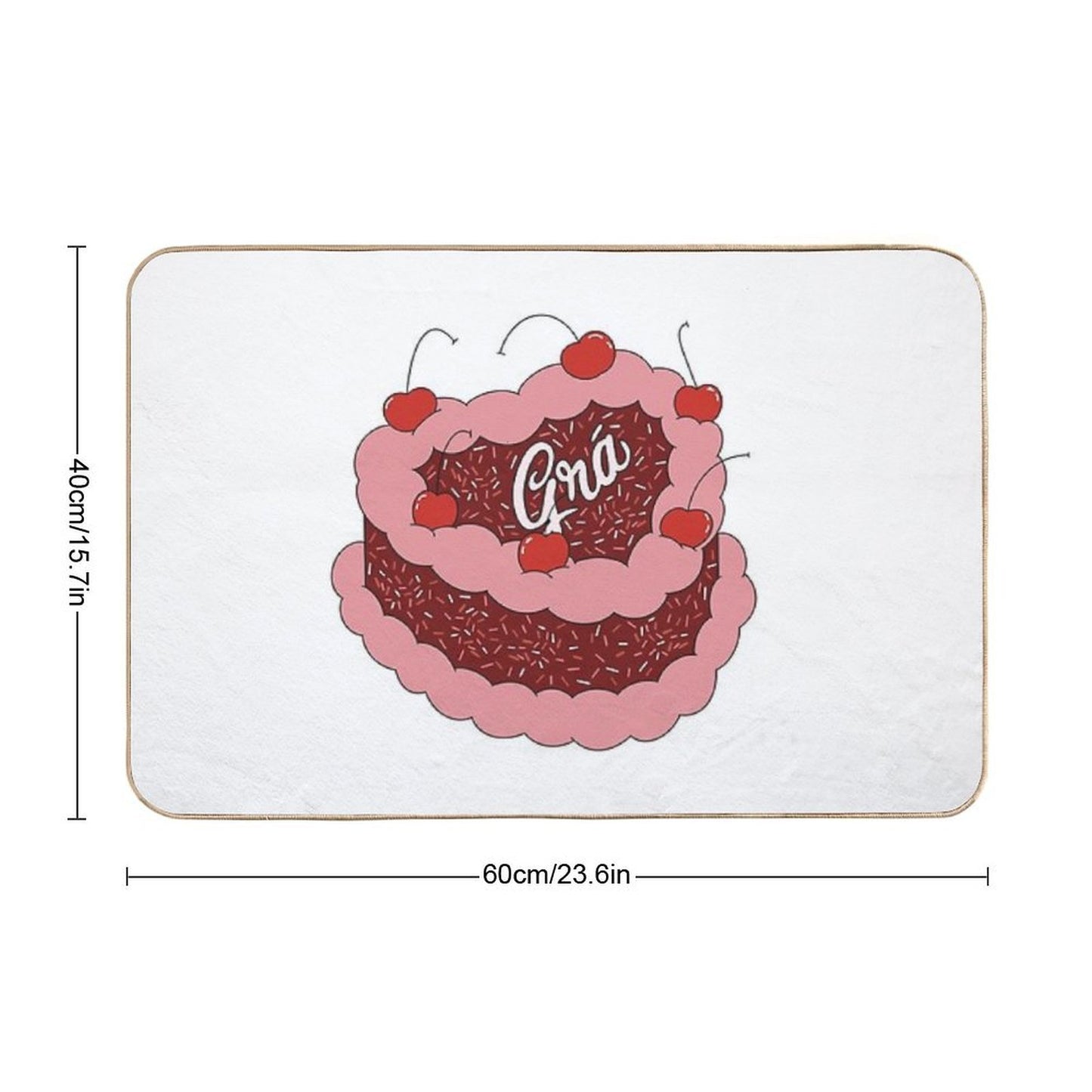 Gra Cake Repositionable Bath Mat