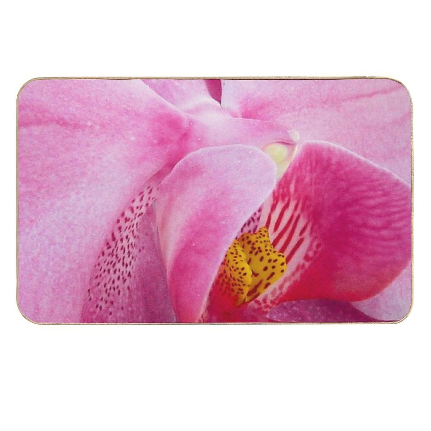 Pink Orchid Bloom Easy Maintenance Bath Mat