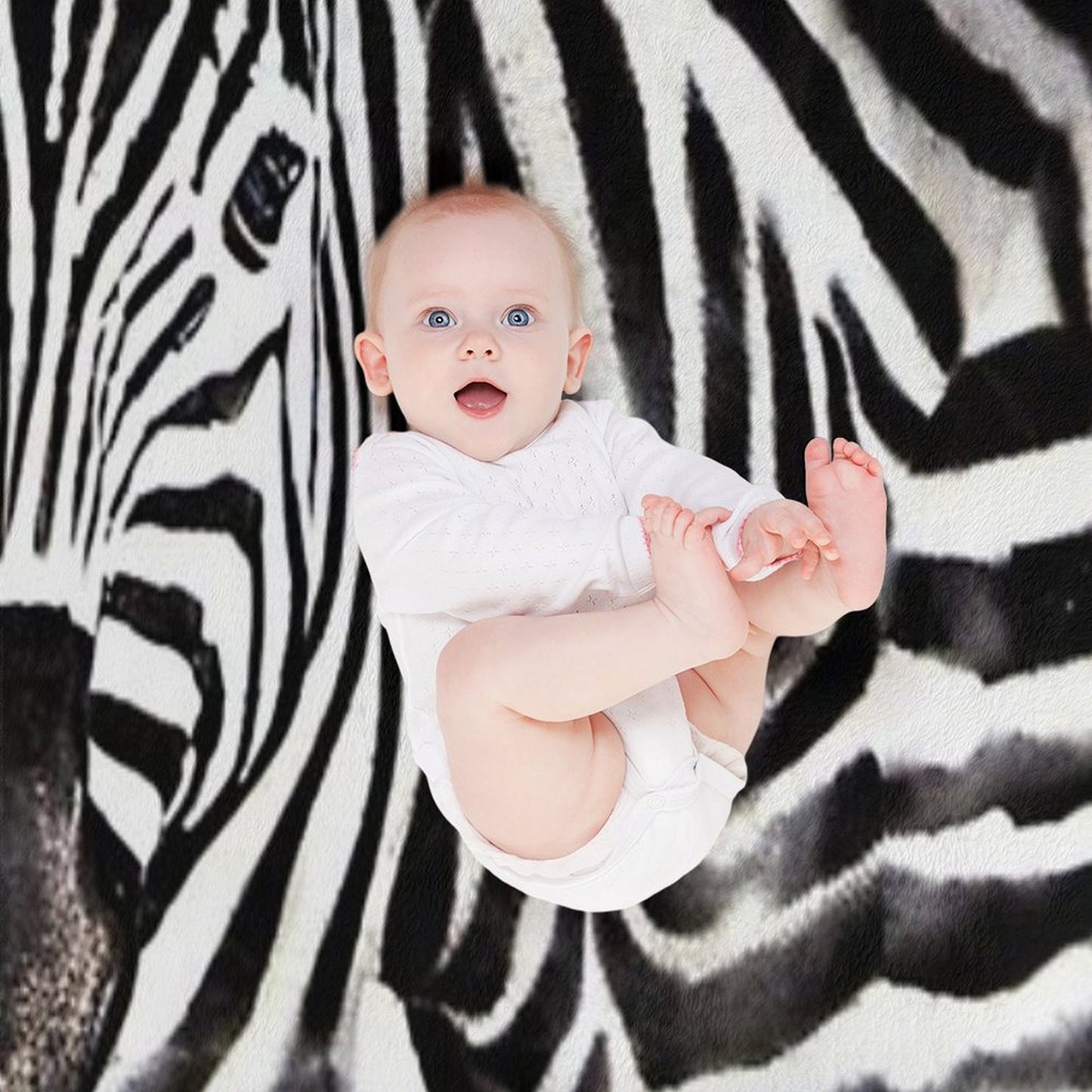Zebra Skin Pattern Anti-pilling Throw Blanket
