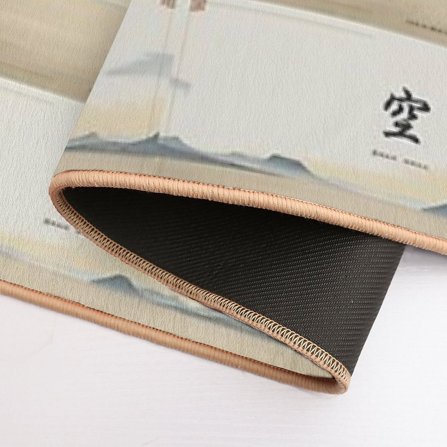 Traditional Chinese Calligraphy 空(Kū)– Echoes of Silence Easy Maintenance Bath Mat