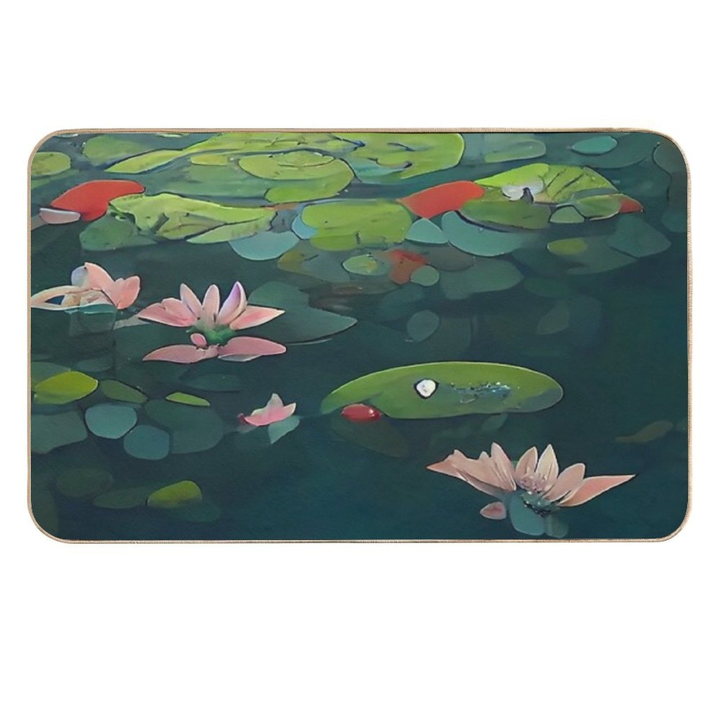 Koi Fish Water Lily Paradise Multi-Purpose Bath Mat