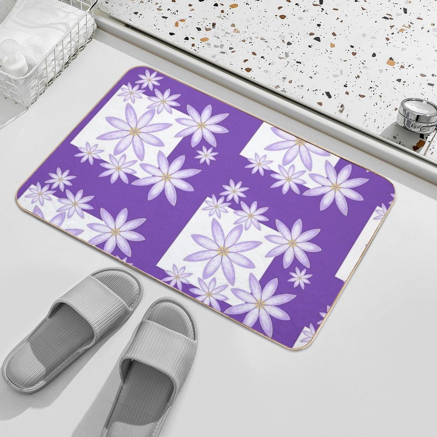 Star Jasmine Slip-Resistant Bath Mat