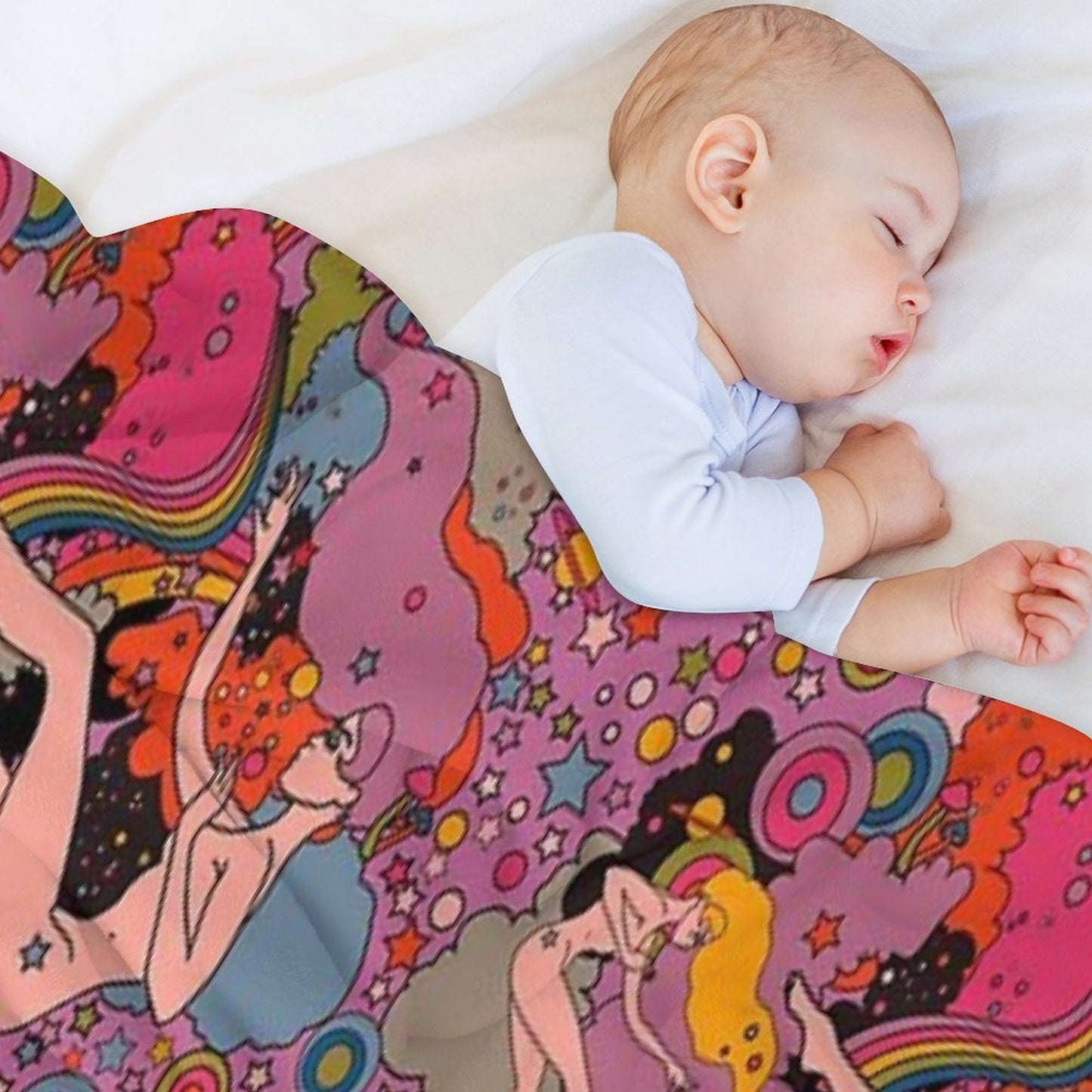 PINK SPACE VIOLET GIRLS All-season Throw Blanket