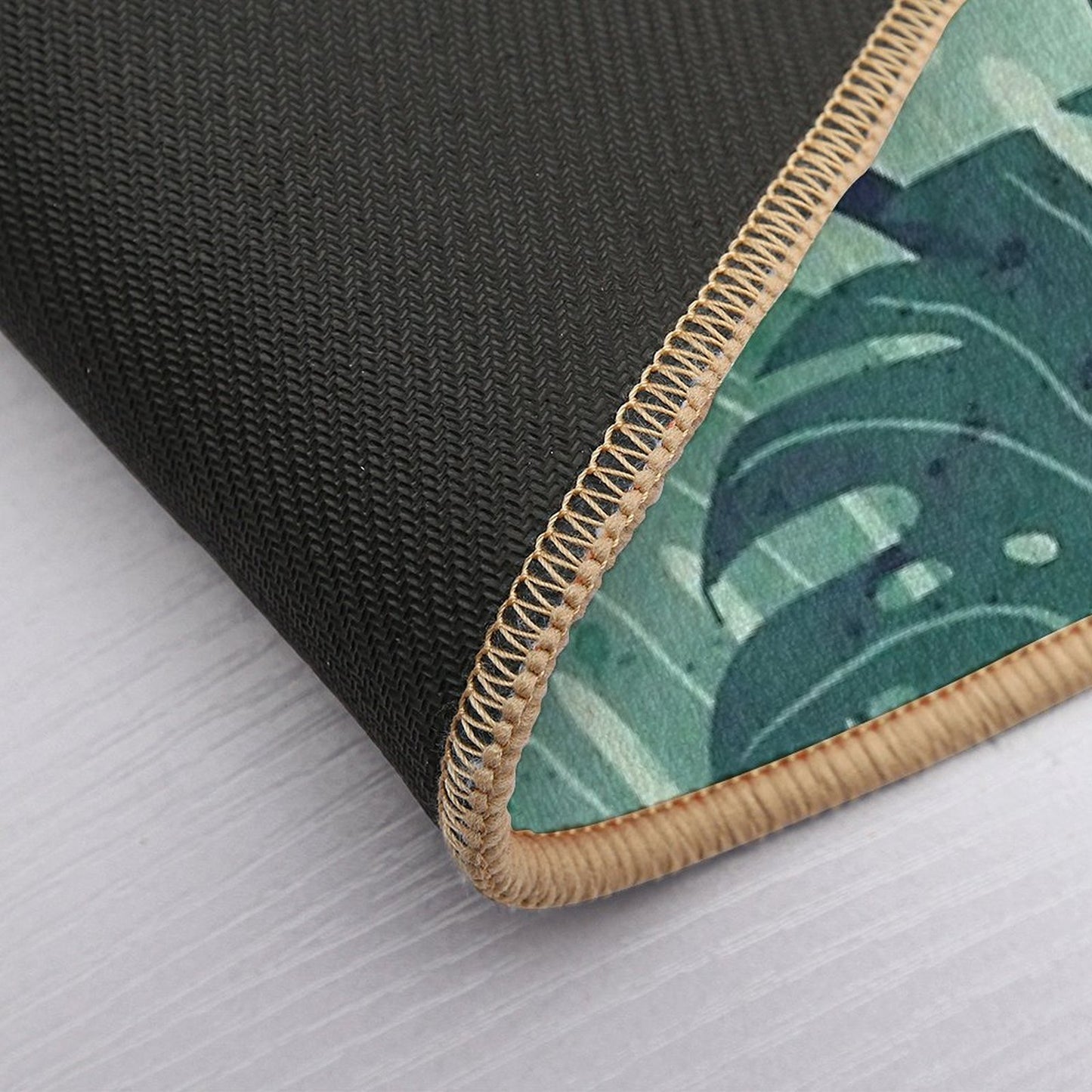 Monstera Melt (in Green) Stain-Proof Bath Mat