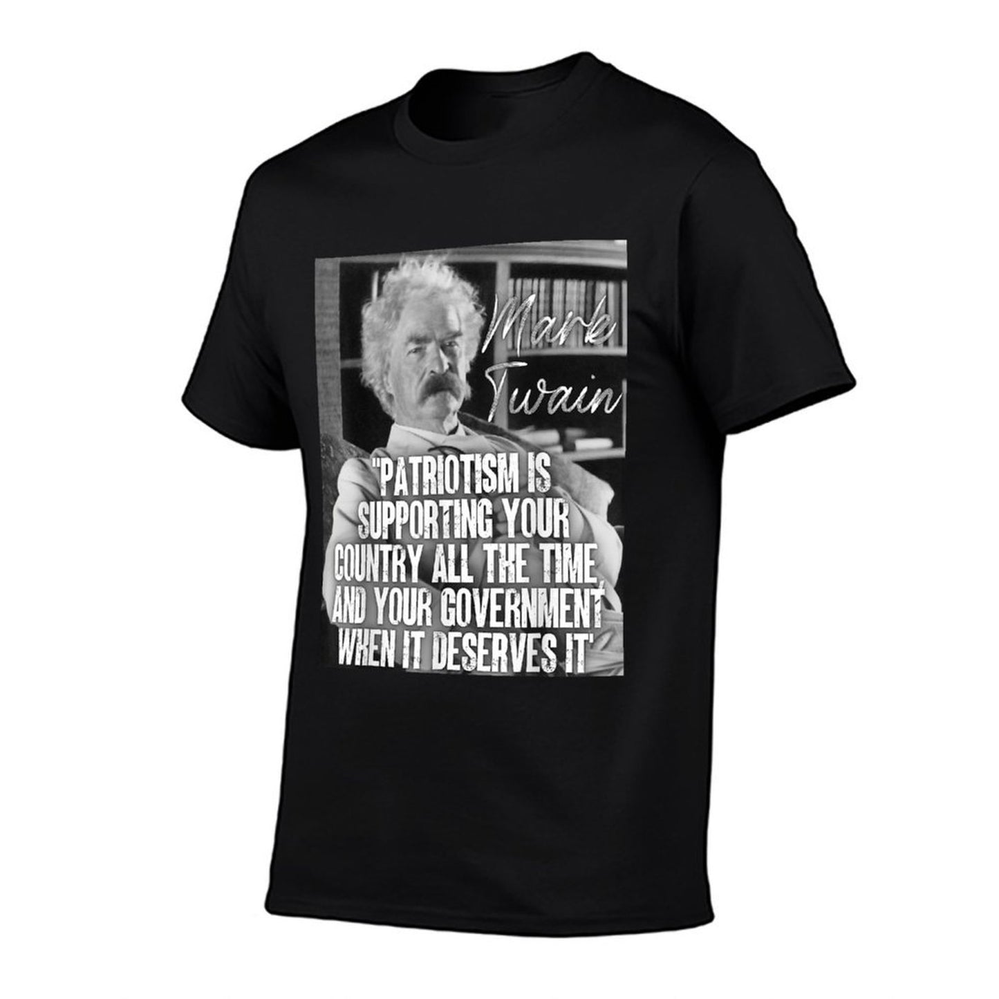Mark Twain Quote Patriotism Supporting Country Government Soft T-Shirt