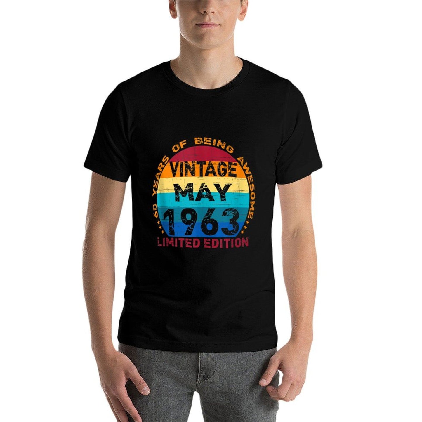 60 Years Old Vintage May 1963 Distressed 60th Birthday Quick-drying T-Shirt