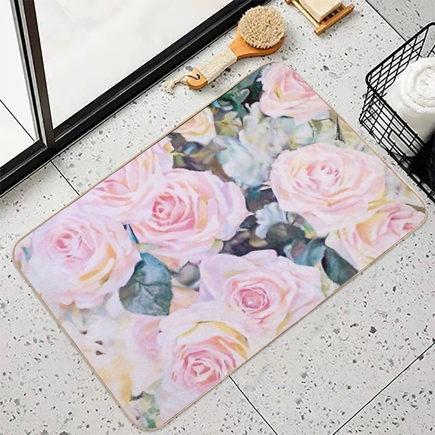 Roses Collection Dirt-Trapping Bath Mat