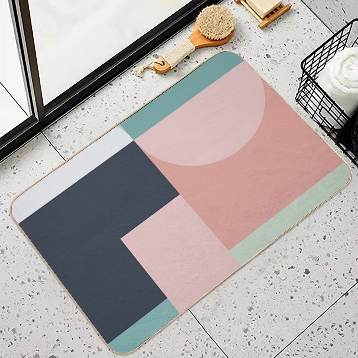 Abstract Geometric 06 Easy Maintenance Bath Mat