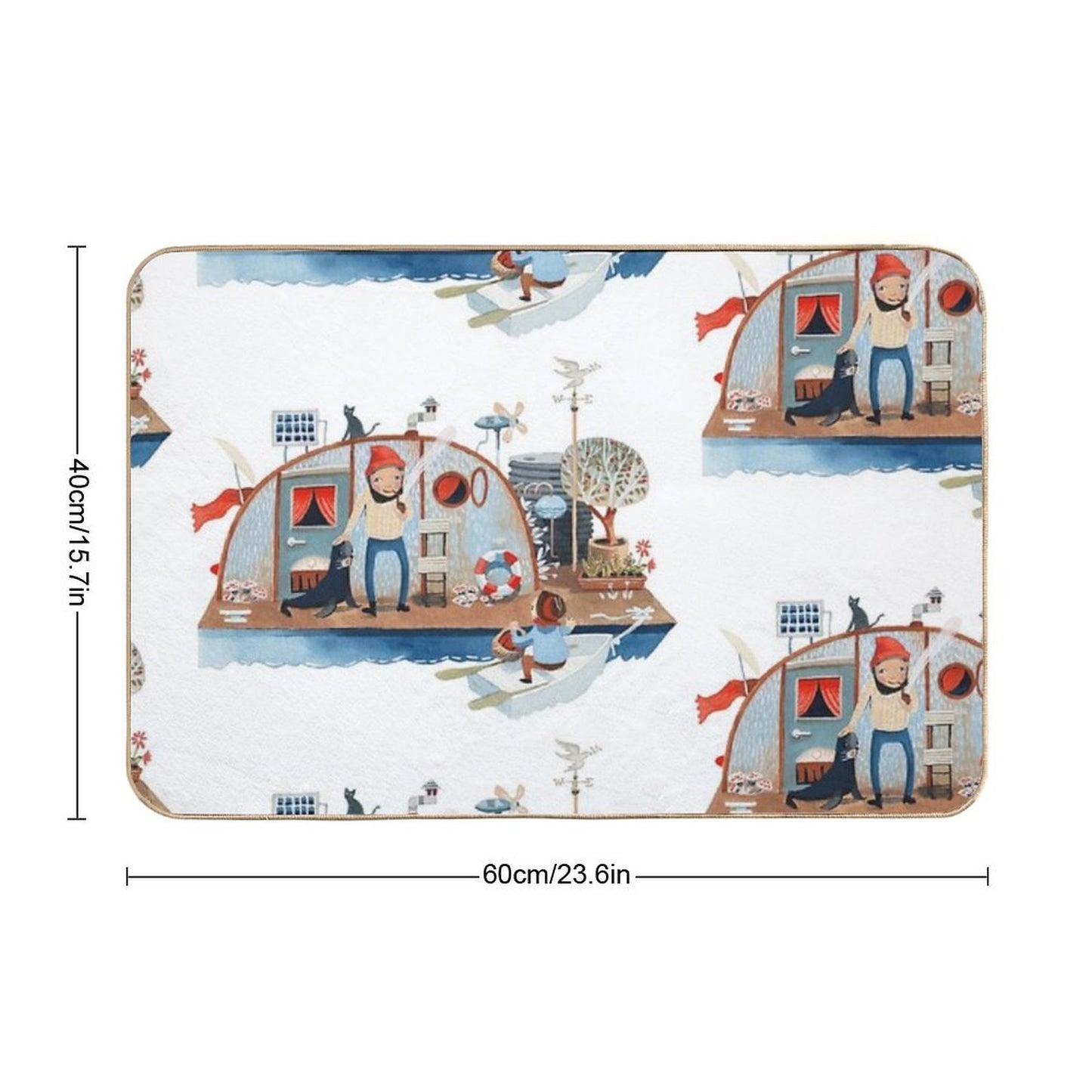 Captain Bernaidle Absorbent Bath Mat