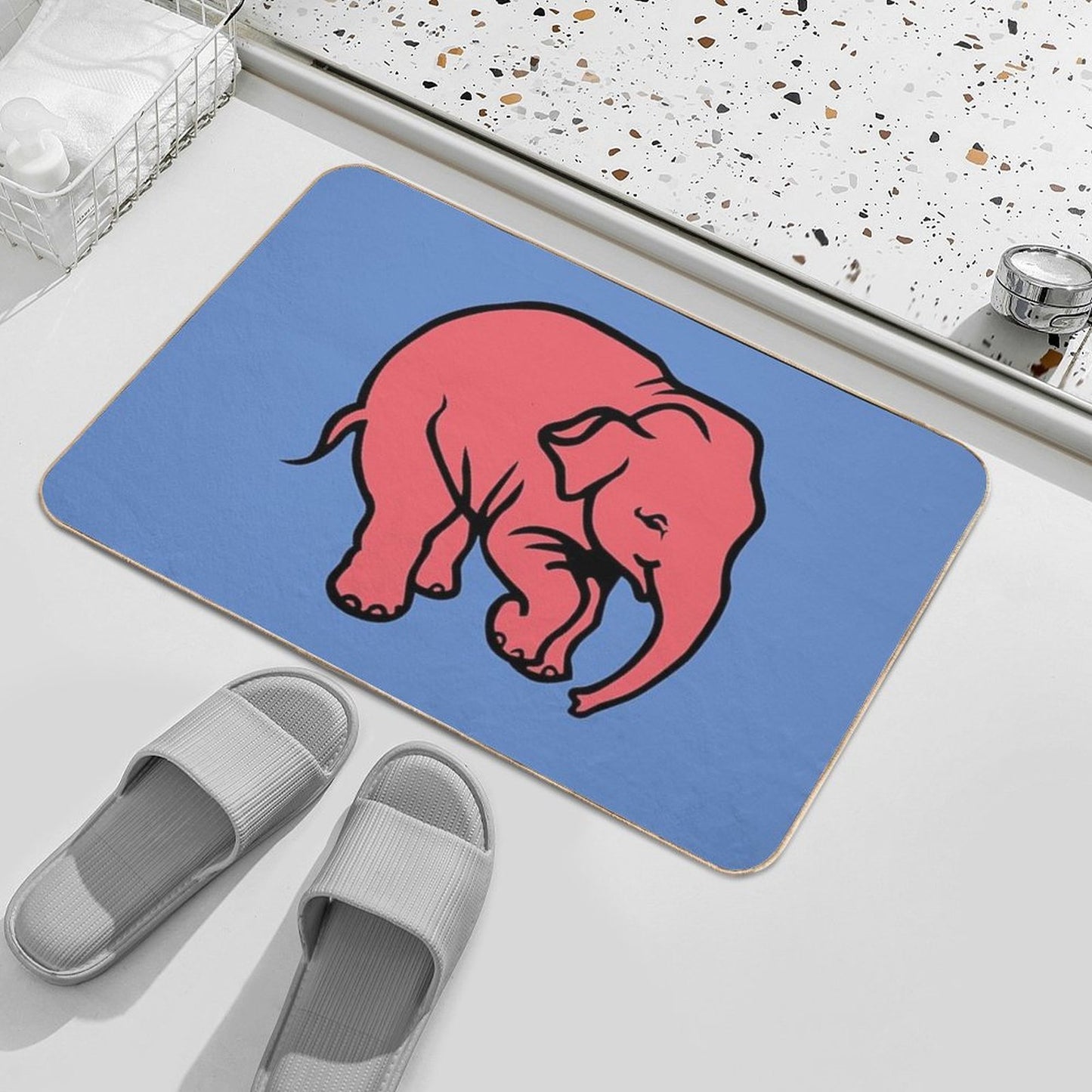 Delirium Elephant Slip-Resistant Bath Mat