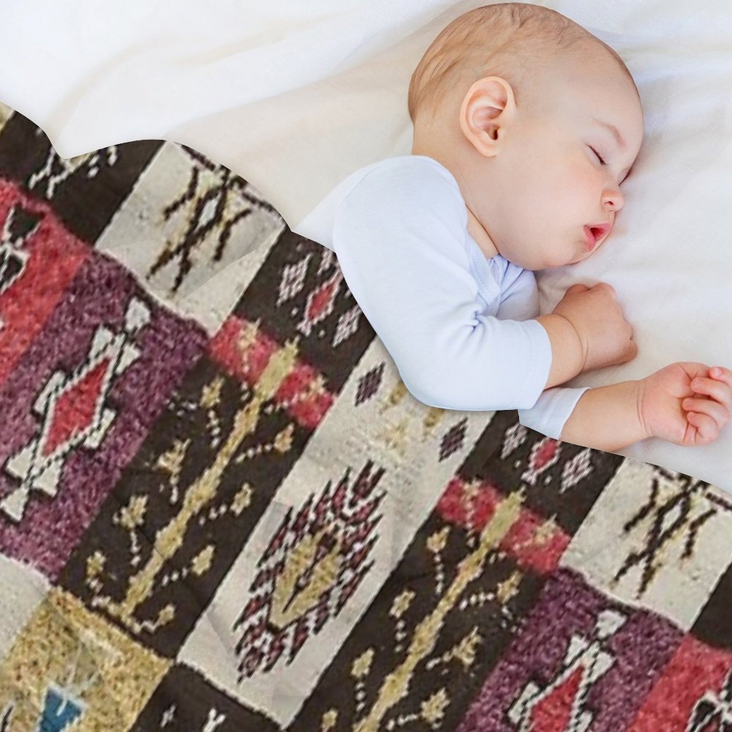Moroccan Heritage Pattern Carpet All-season Throw Blanket
