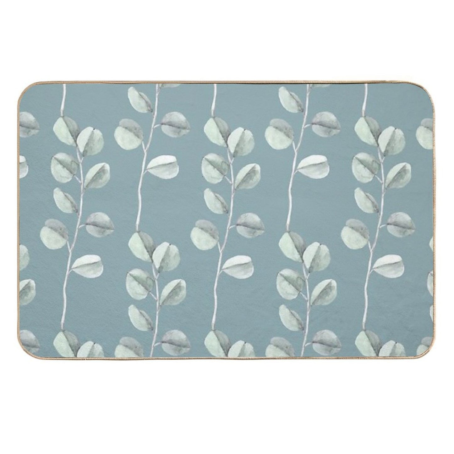 Eucalyptus Pattern Non-Slip Bath Mat