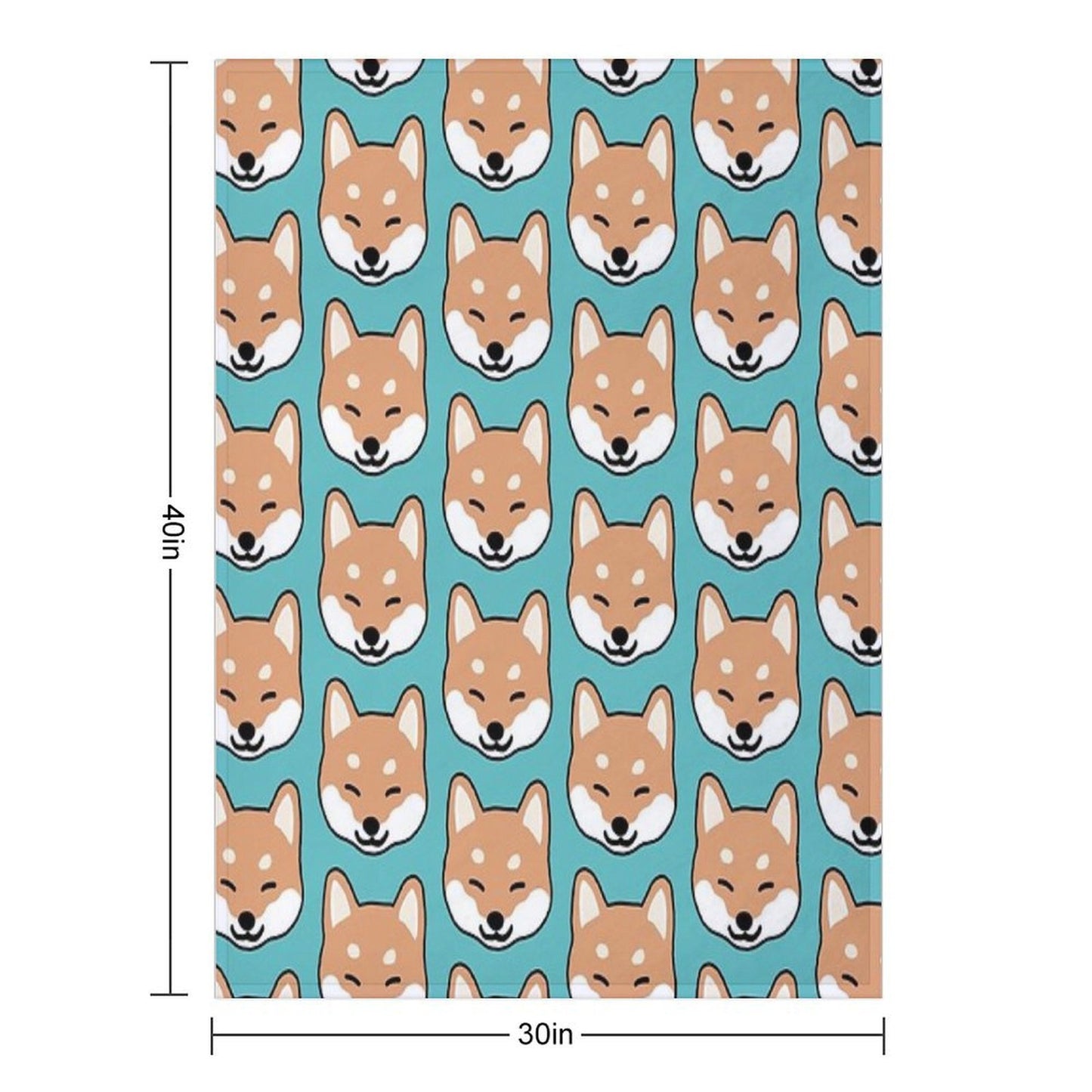 Shiba Inu Blinking Durable Throw Blanket