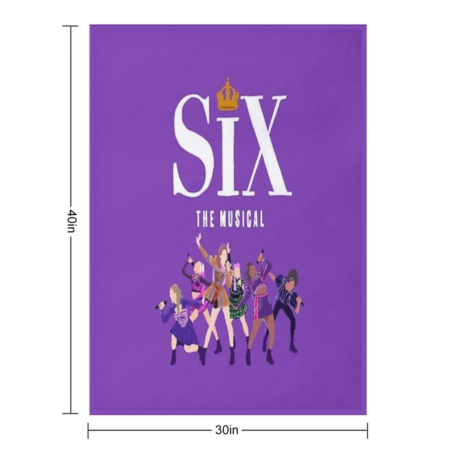 Six The Musical Queens Poster Durable Throw Blanket