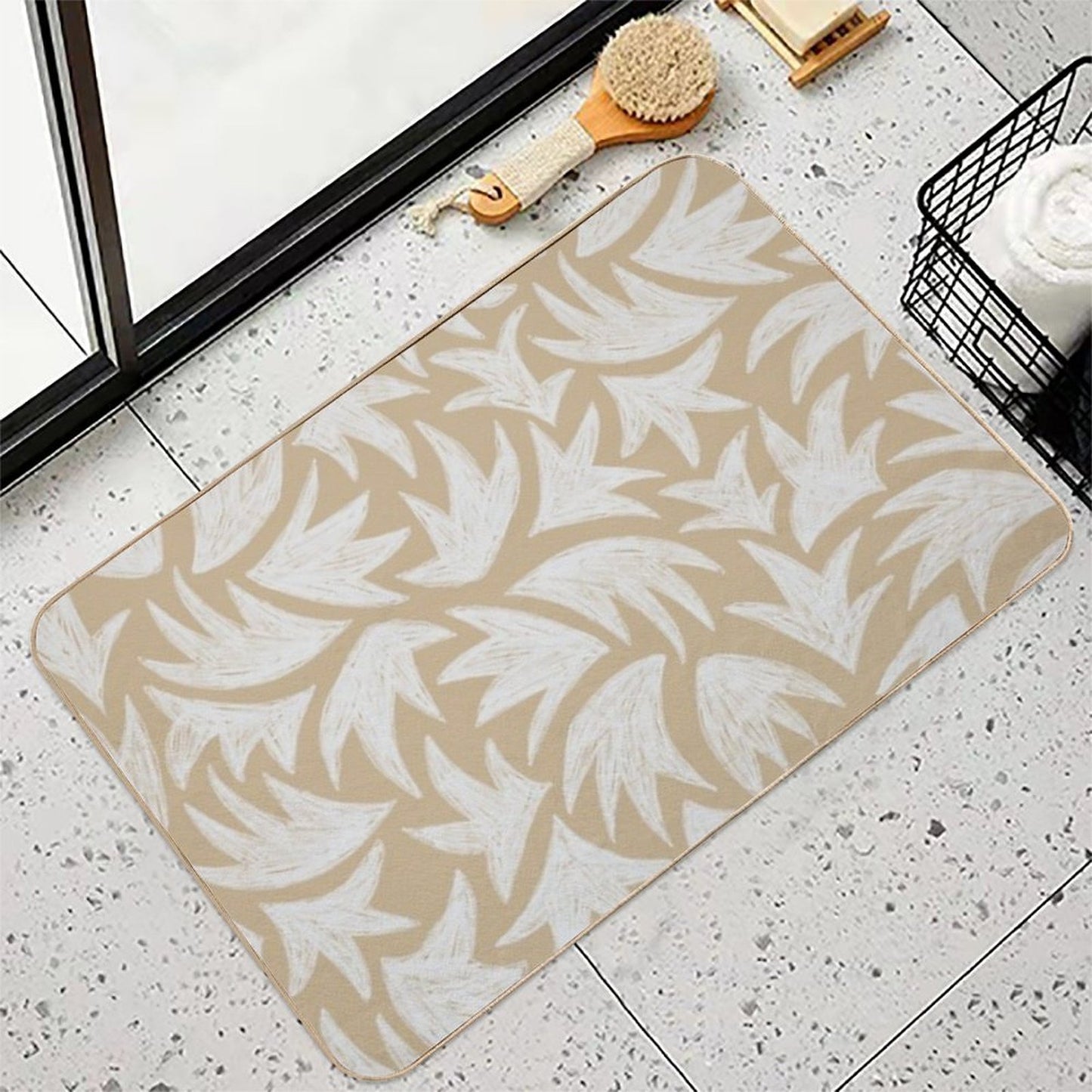 Spiky Minimal Pattern Durable Bath Mat