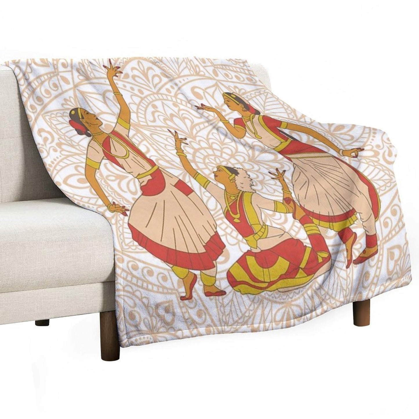 Indian Traditional Dancers All-season Throw Blanket