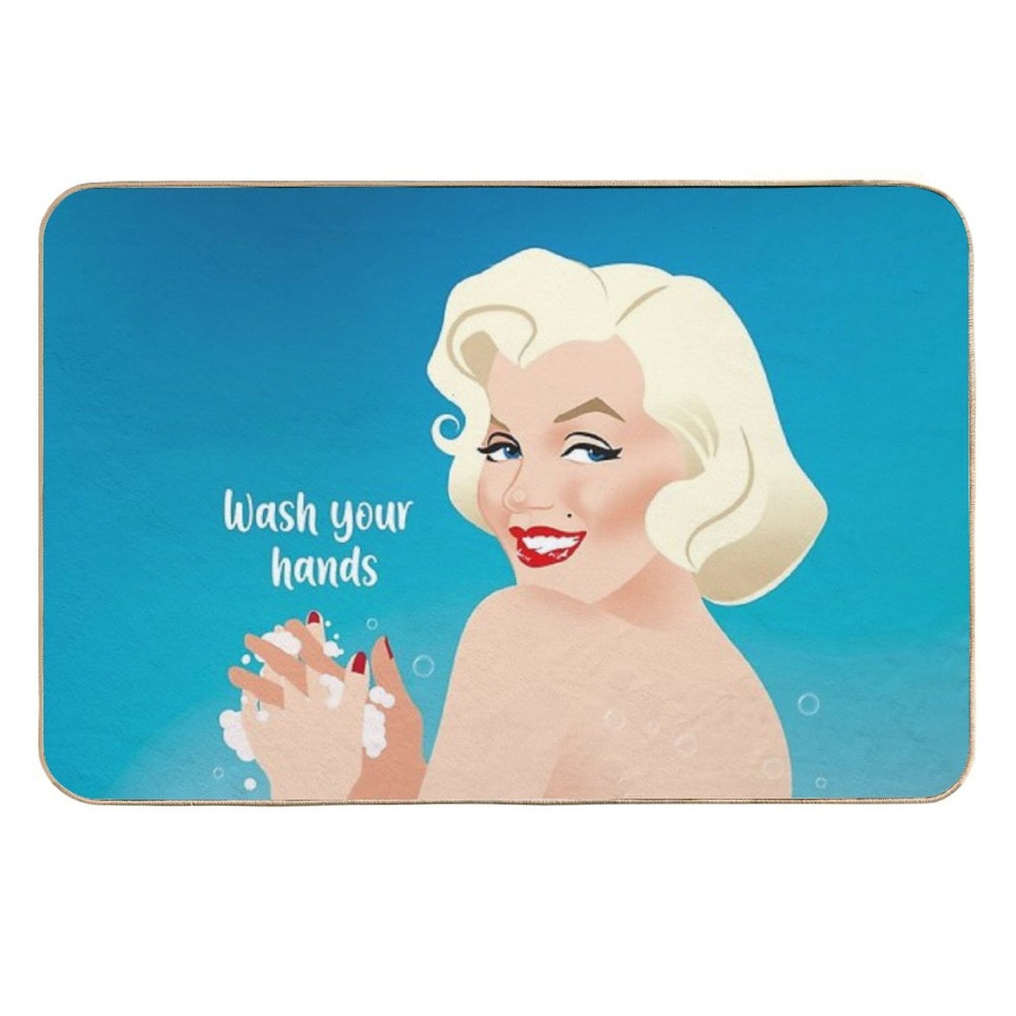 Wash Your Hands High-Traffic Bath Mat