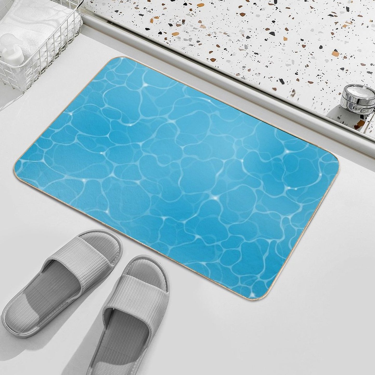 Water Ripple Easy Maintenance Bath Mat