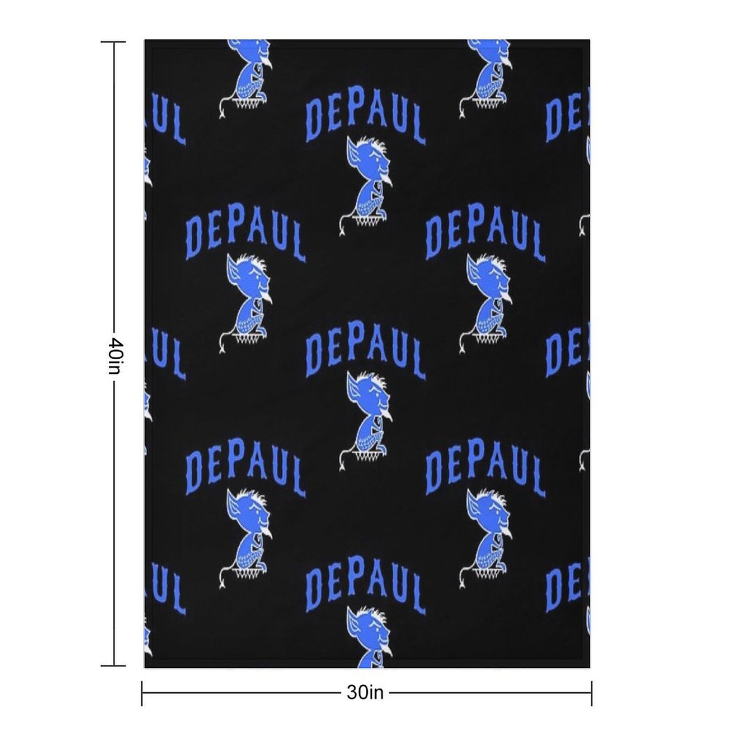 DePaul Mascot Design Sustainable Throw Blanket