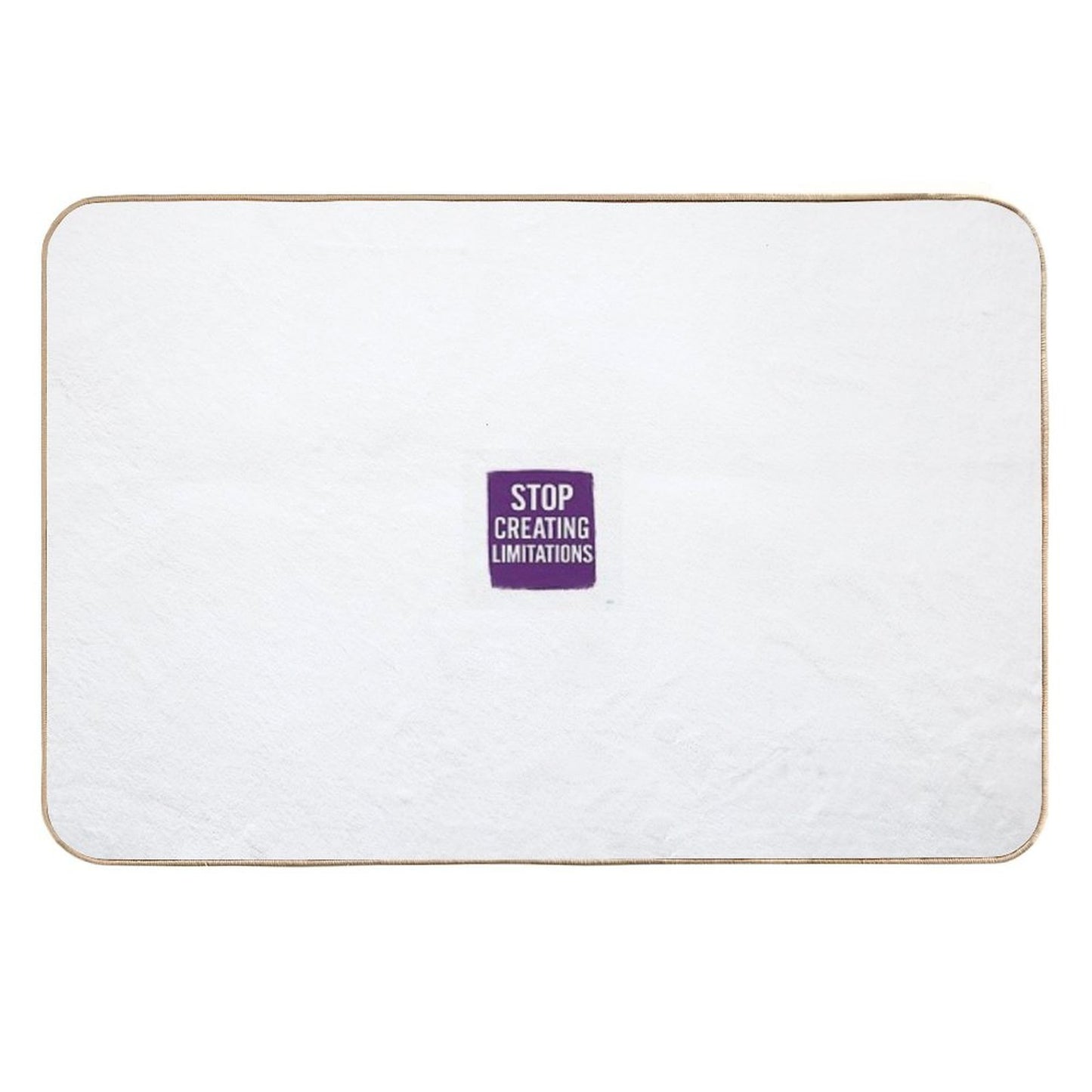 STOP CREATING LIMITATIONS (purple) Absorbent Bath Mat