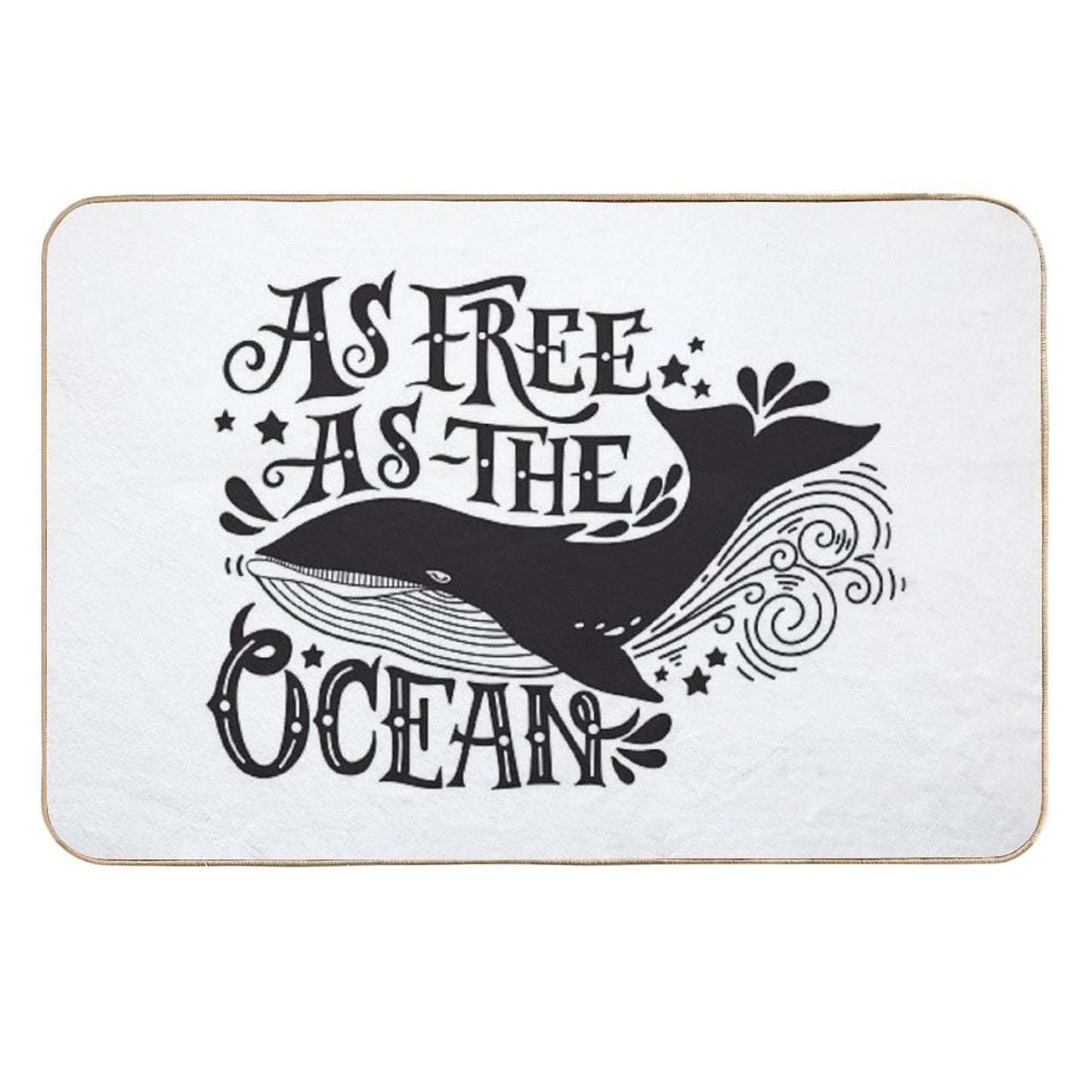 As Free As The Ocean. Dirt-Trapping Bath Mat
