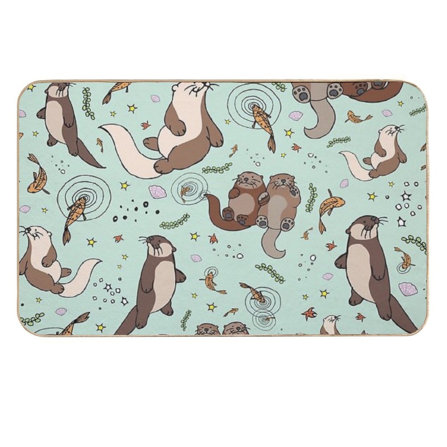 Sea Otters High-Traffic Bath Mat
