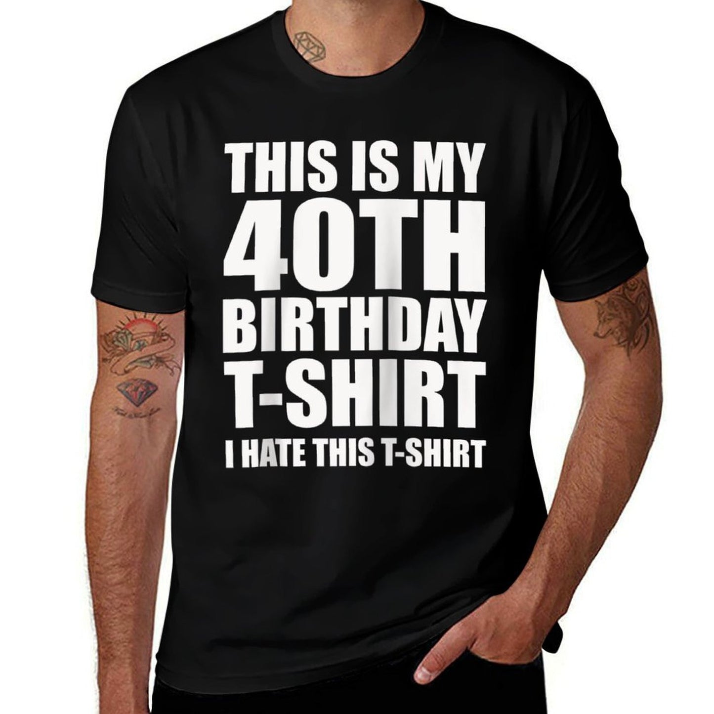 This Is My 40th Birthday, I Hate This Raglan Baseball Fade-proof Color T-Shirt