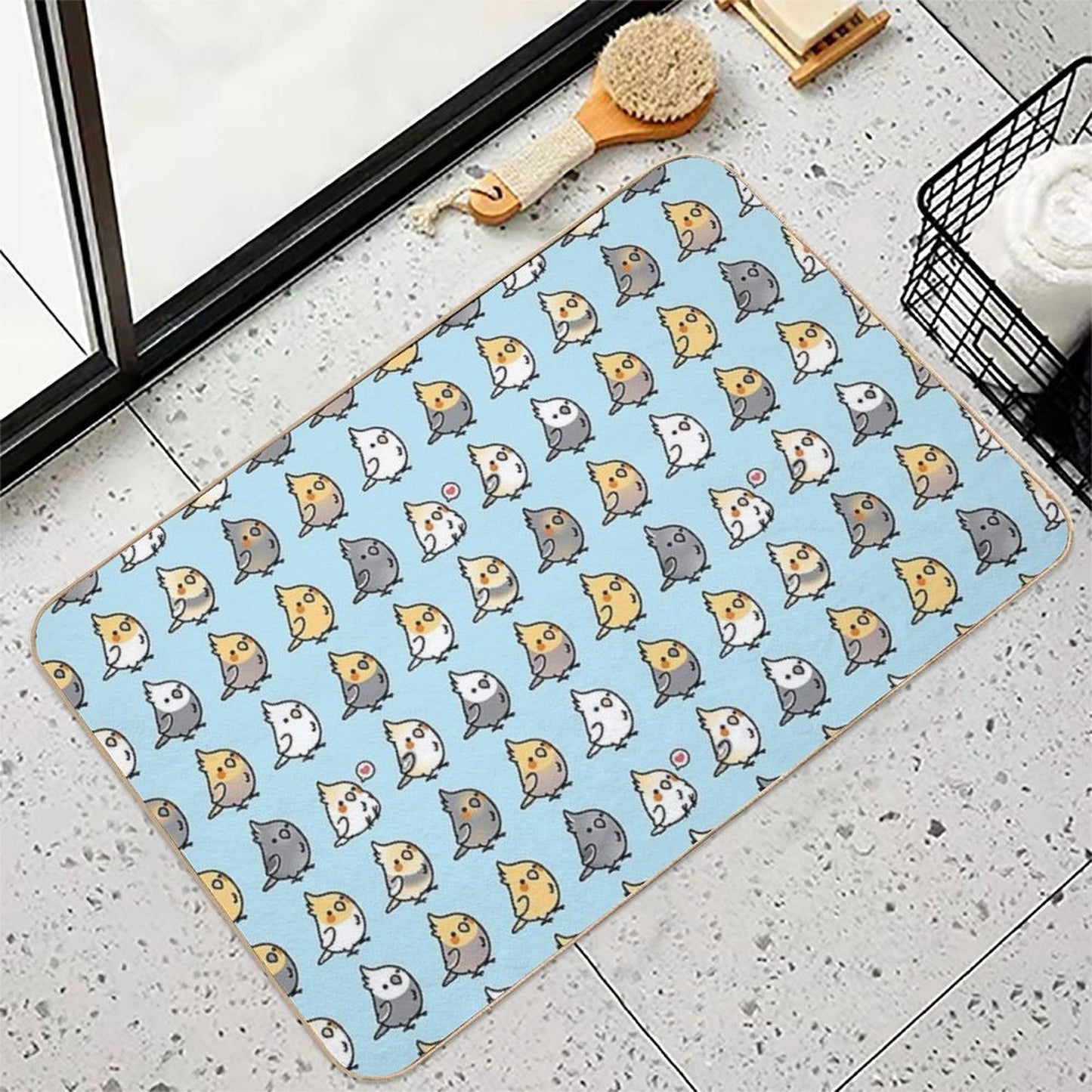 Chubby Cockatiel Collection Versatile Bath Mat