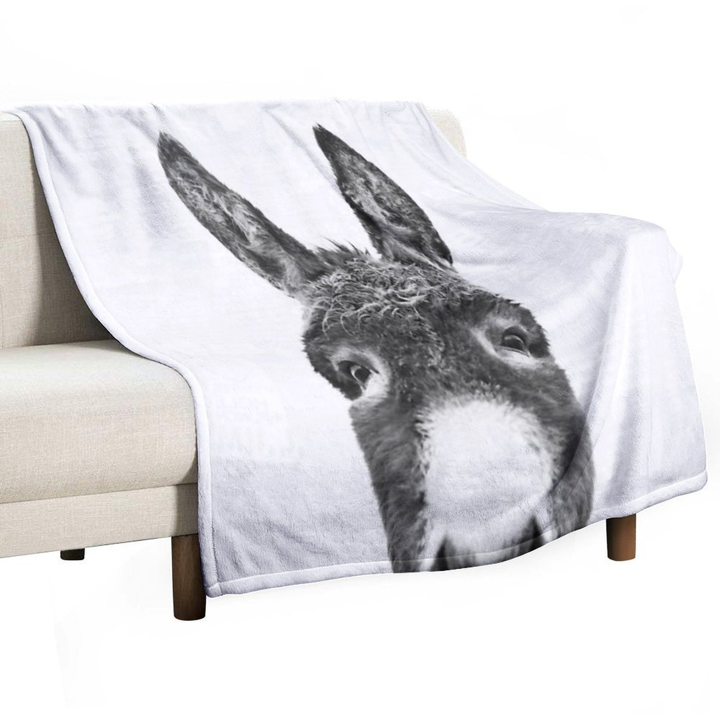 Peeking Donkey Multi-functional Throw Blanket