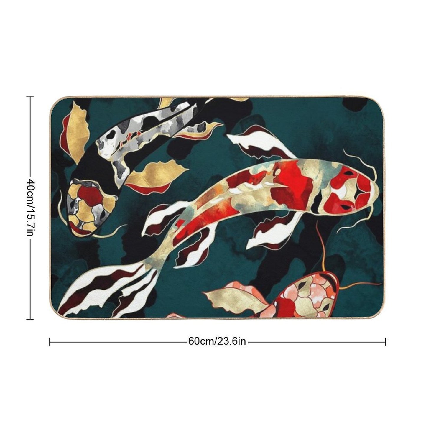 Metallic Koi Odorless Bath Mat