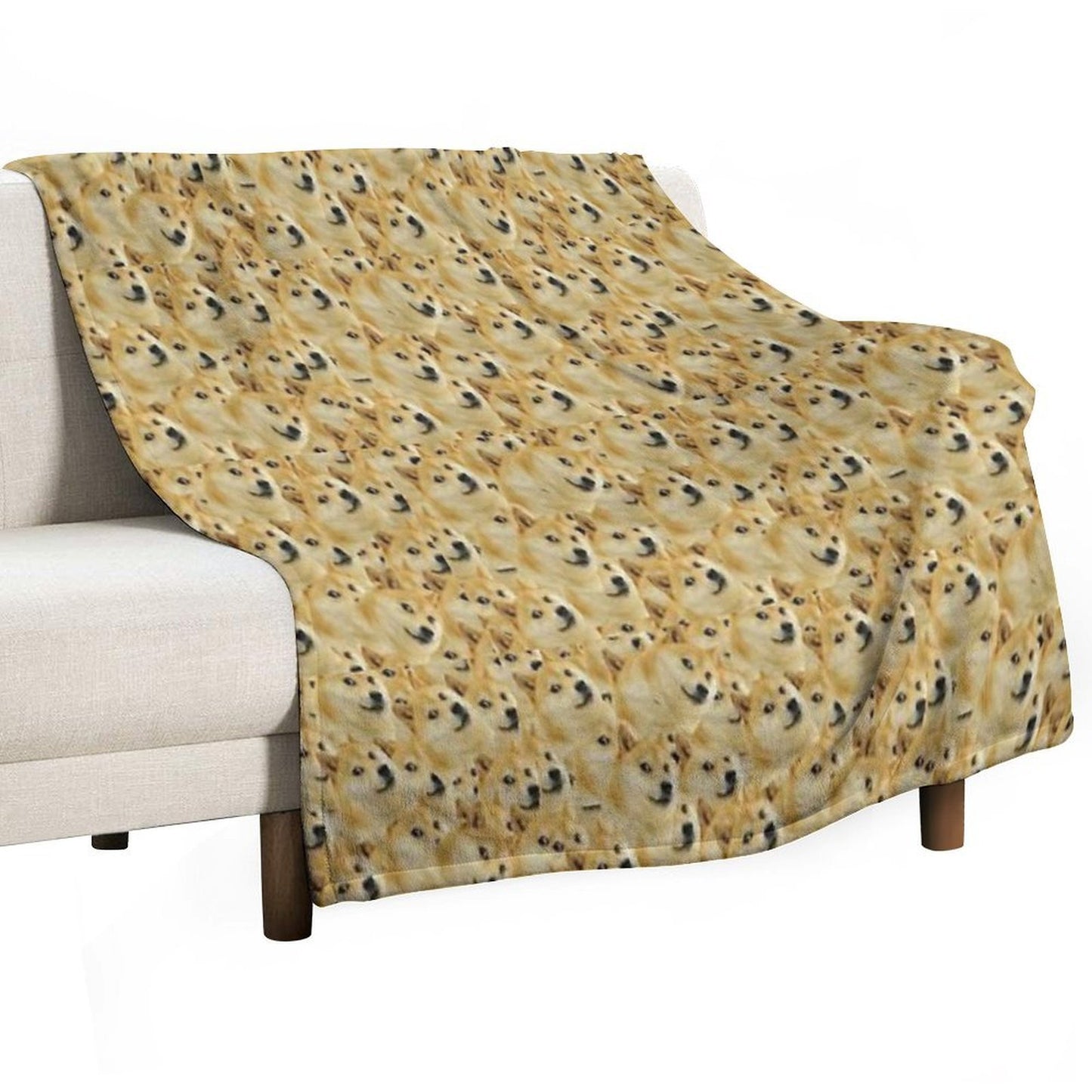 Doge Meme Machine-washable Throw Blanket
