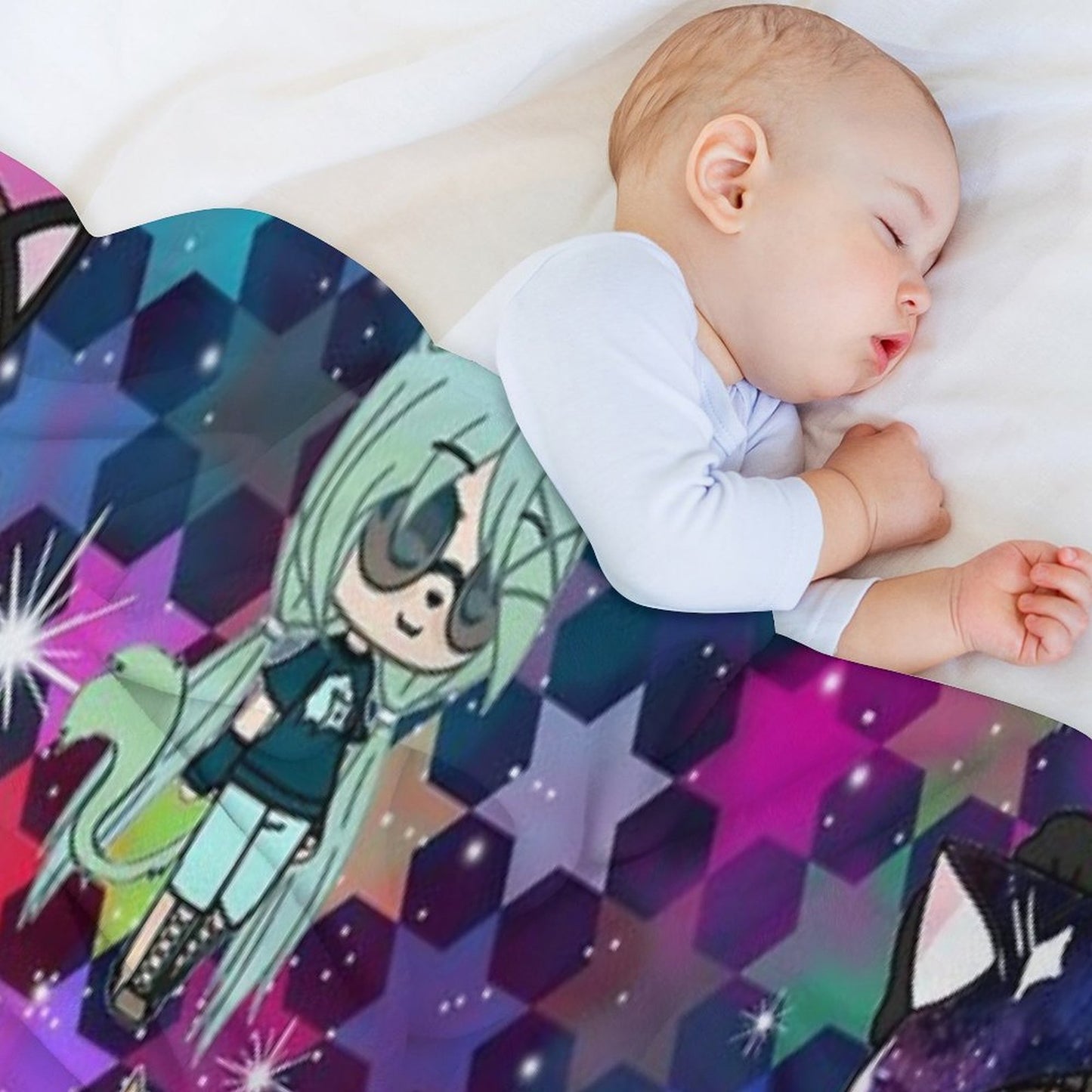 Gacha Life Girl Bundle Pack Stars Anti-pilling Throw Blanket