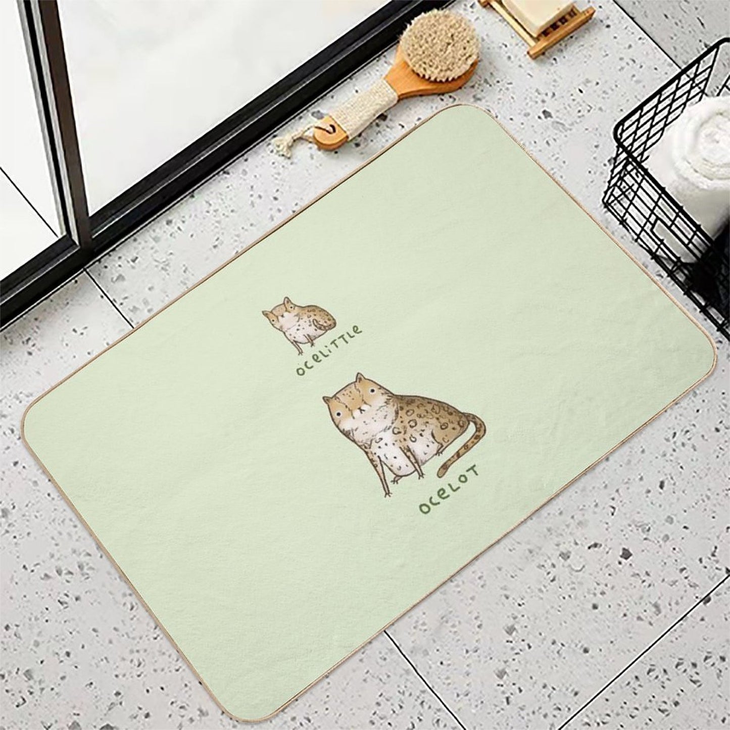 Ocelittle Ocelot Dirt-Trapping Bath Mat