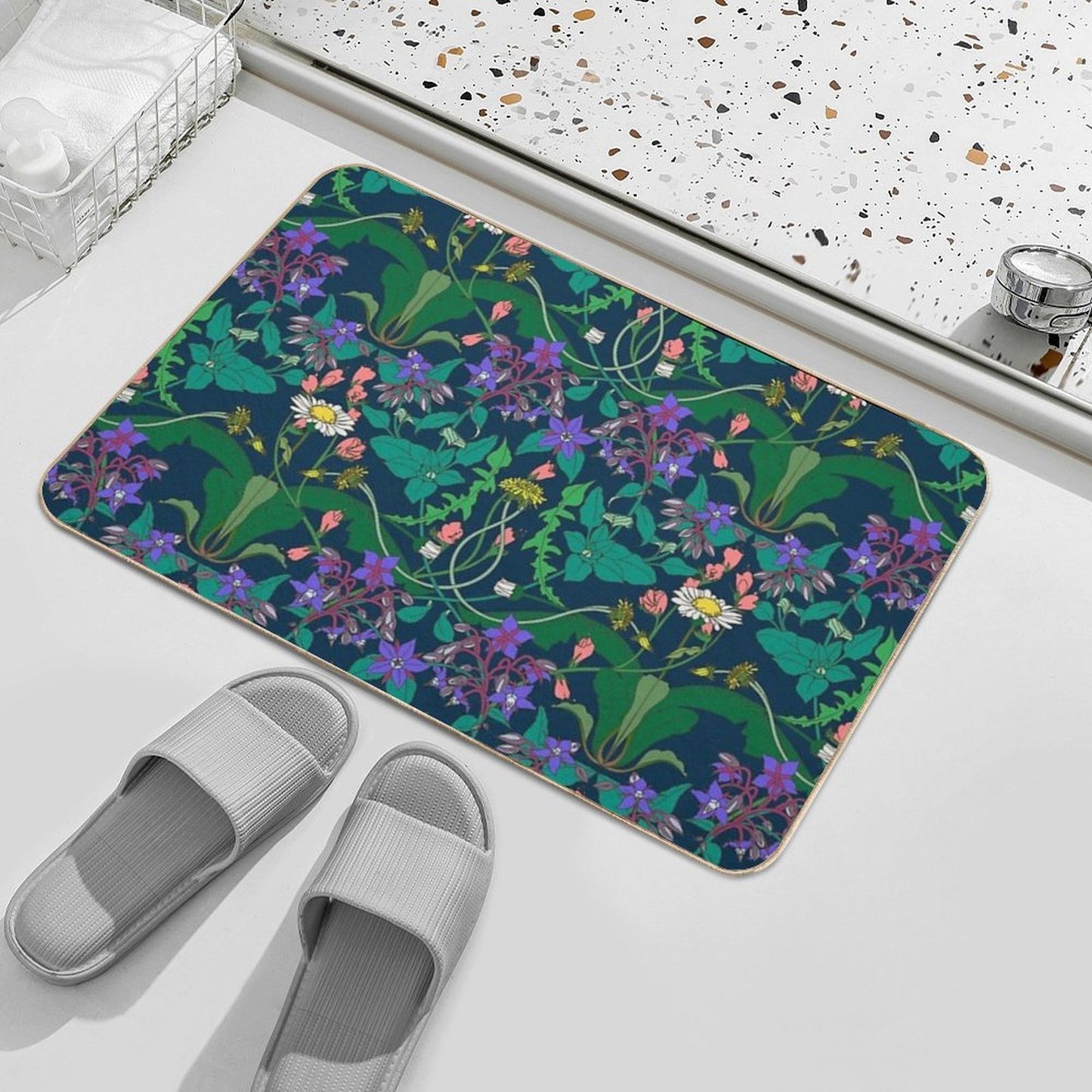 Dandelion Easy To Clean Bath Mat