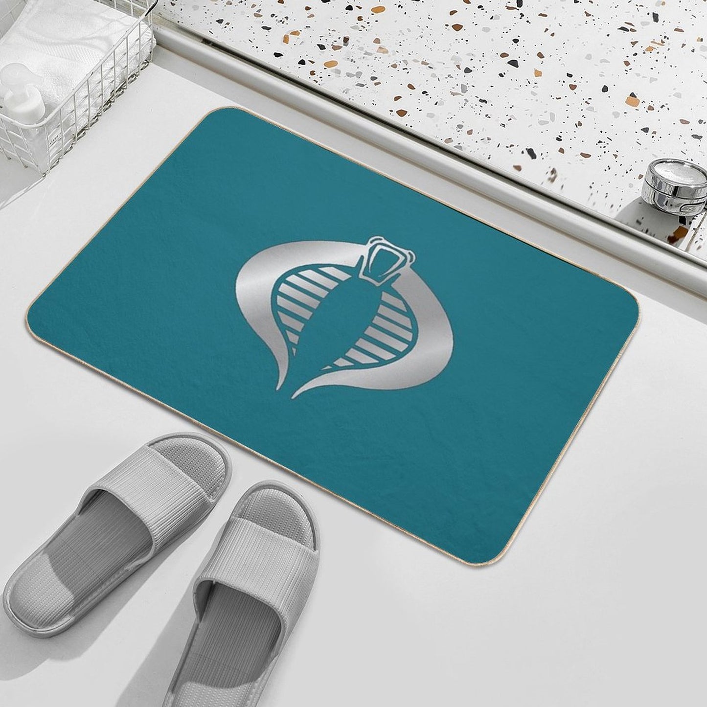 Gi Joe Cobra Copperhead Logo Long-Lasting Bath Mat