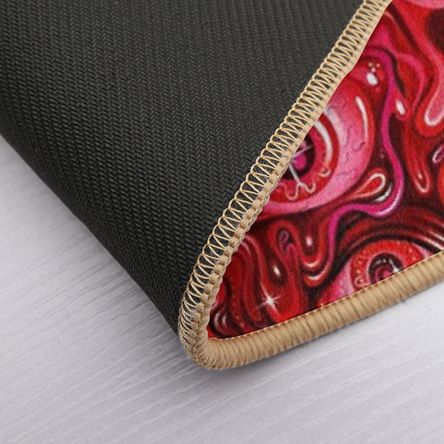 Red Eyeball Pattern Easy To Clean Bath Mat