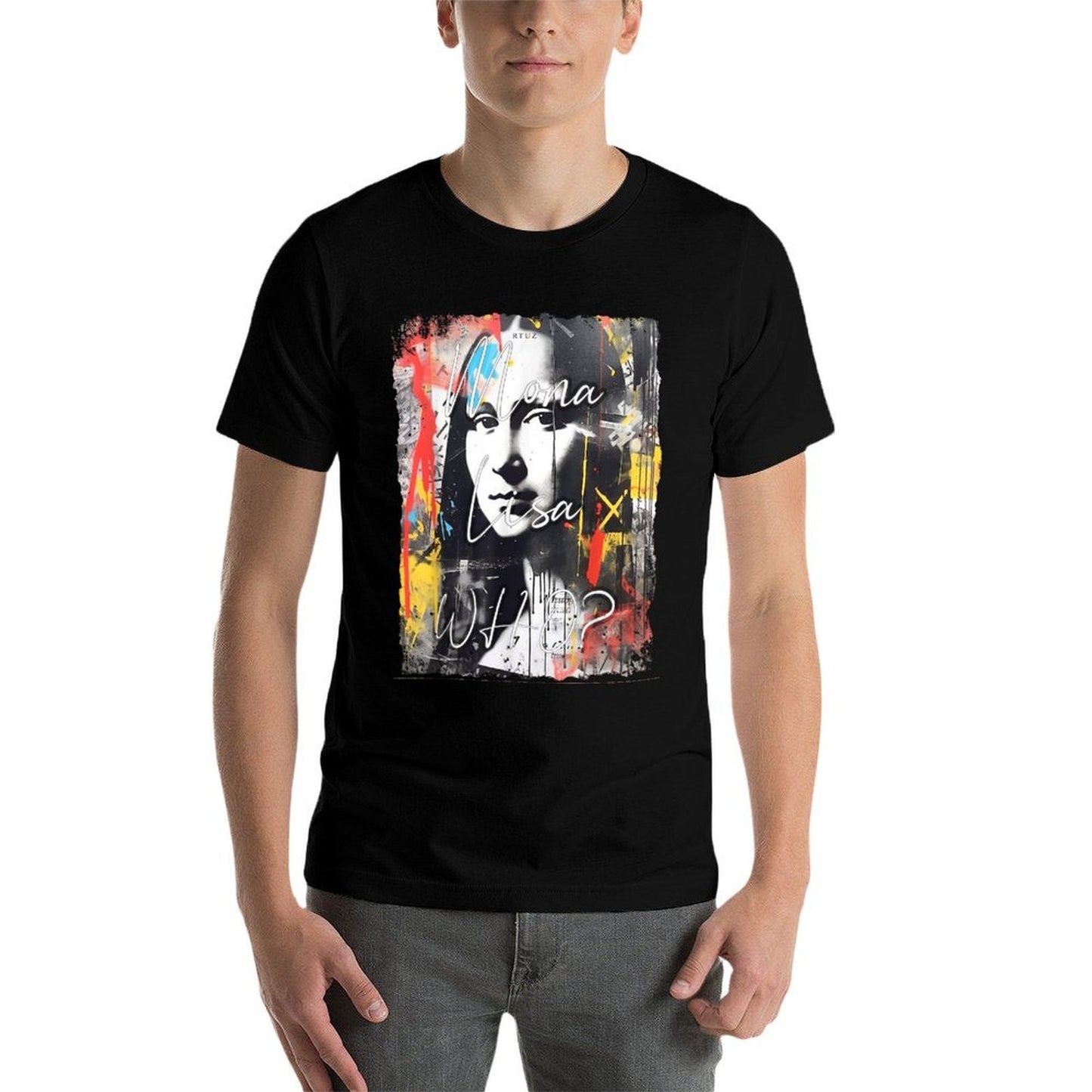 Abstract Graffiti Art Leonardo Da Vinci Art Mona Lisa Comfortable T-Shirt