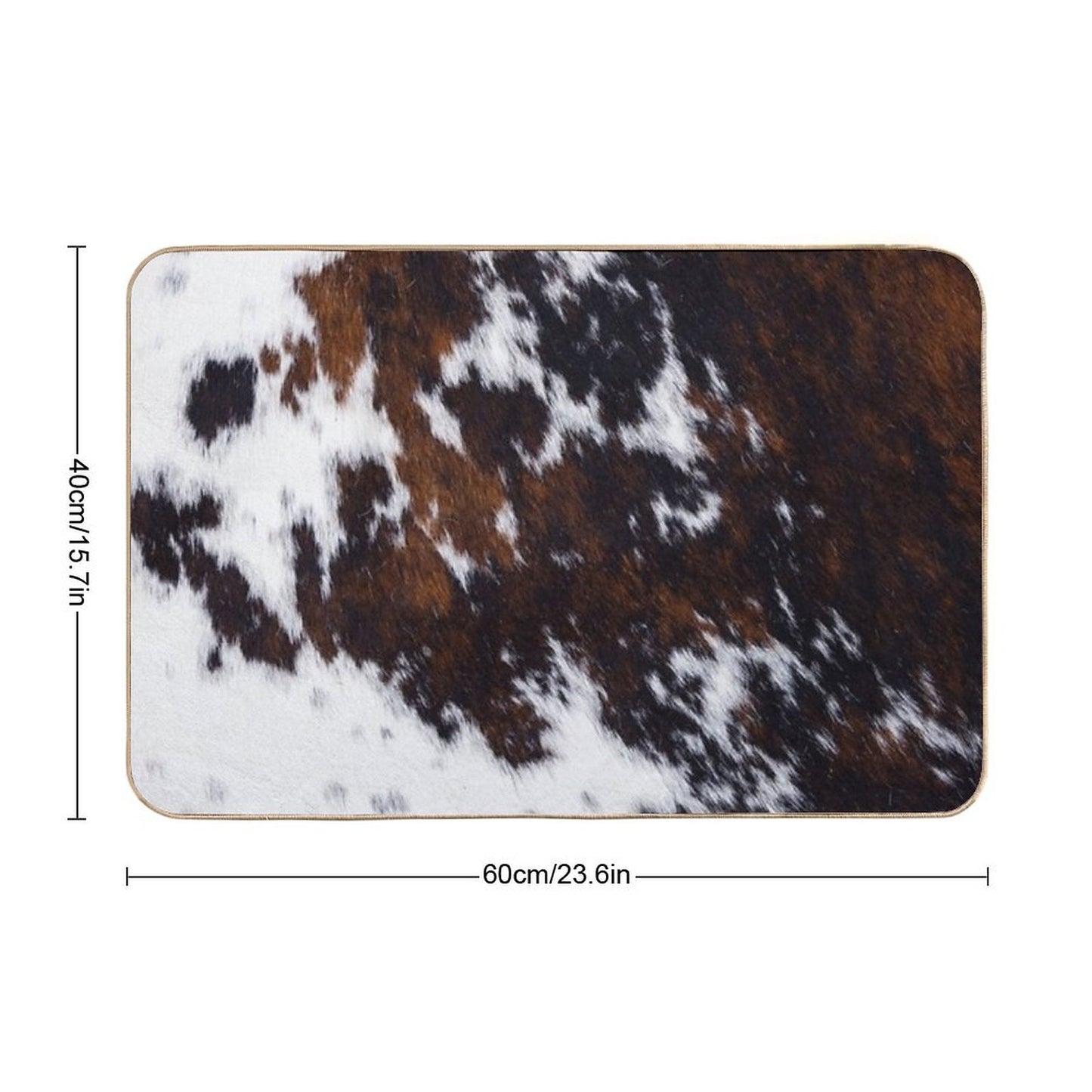 Wanderlust Cow Art Odorless Bath Mat