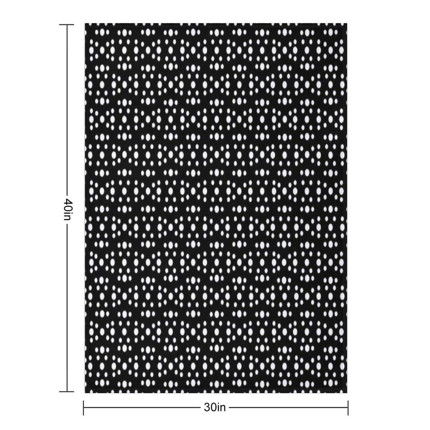 Geometric Dotted Line Pattern No.6 Black And White Gift-ready Throw Blanket