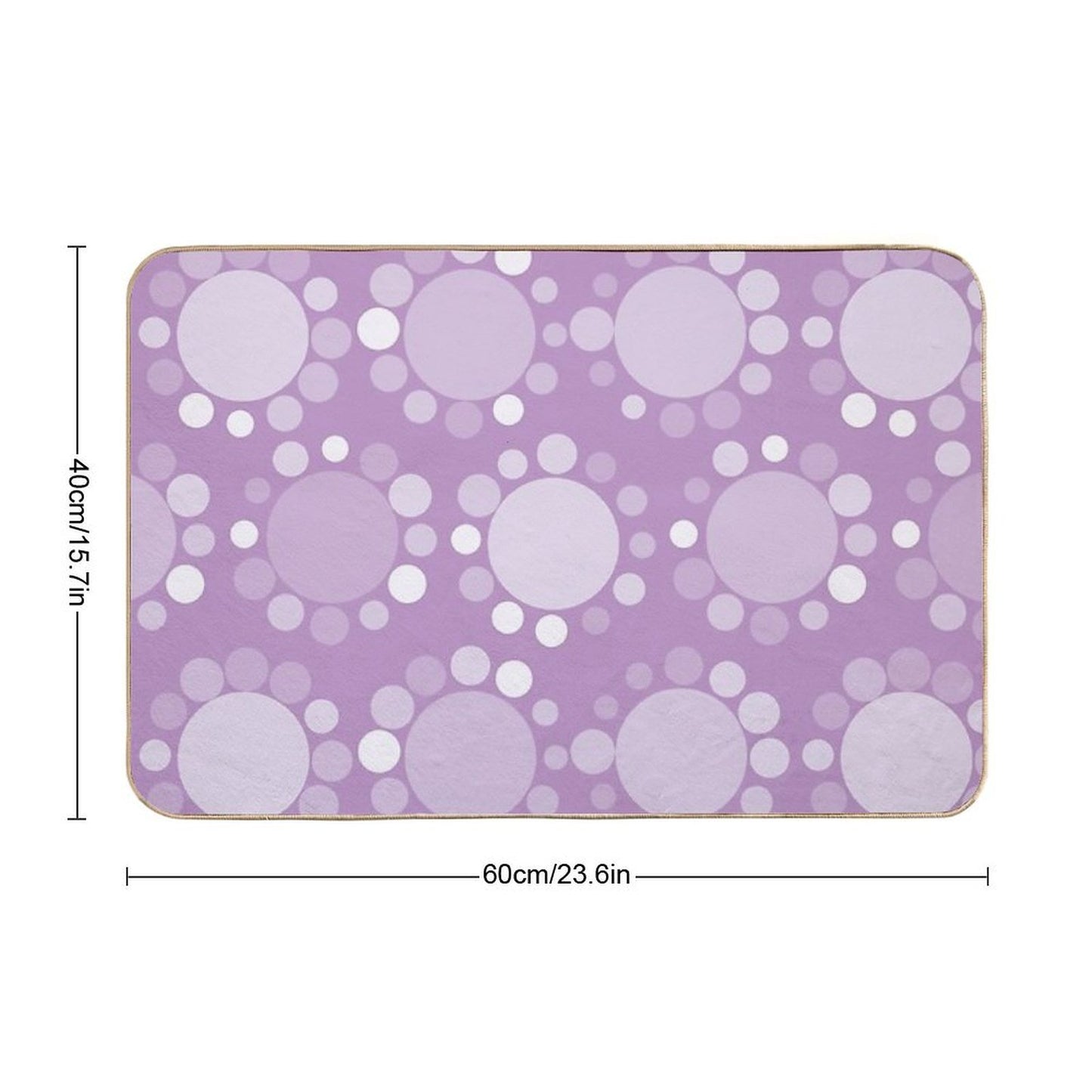 Big Little Dots Purple Monochromatic Repositionable Bath Mat