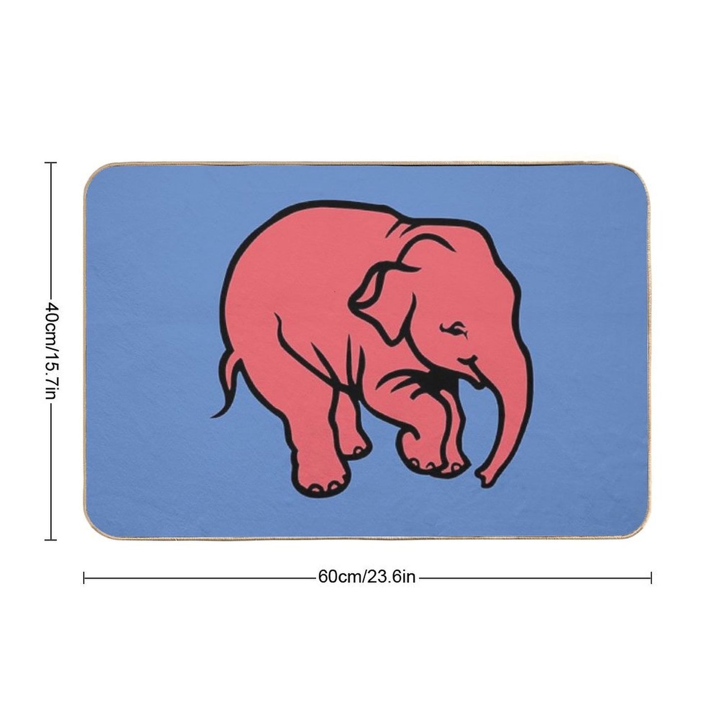 Delirium Elephant Slip-Resistant Bath Mat