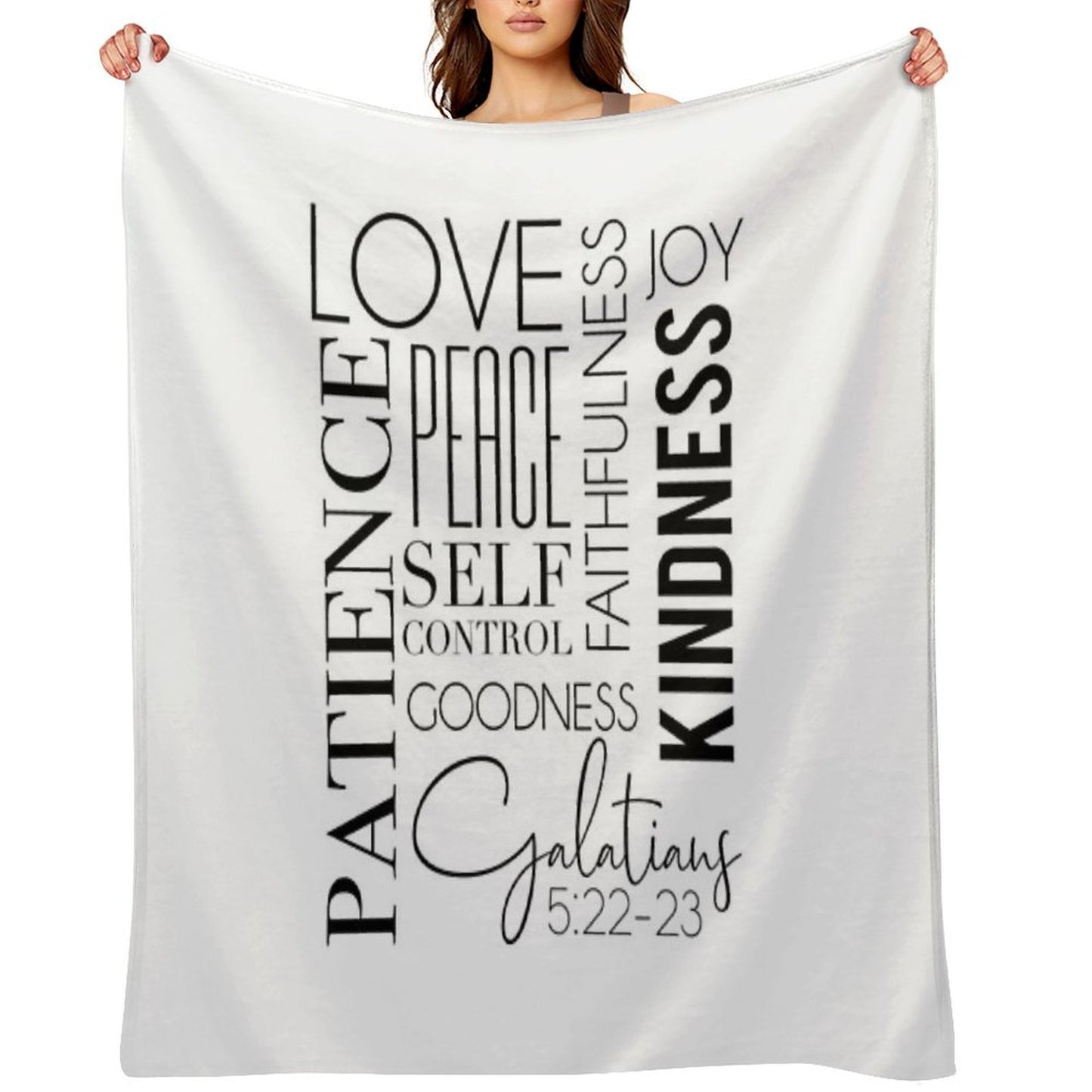 Fruits of The Spirit - Galatians 522-23 Eco-conscious Throw Blanket