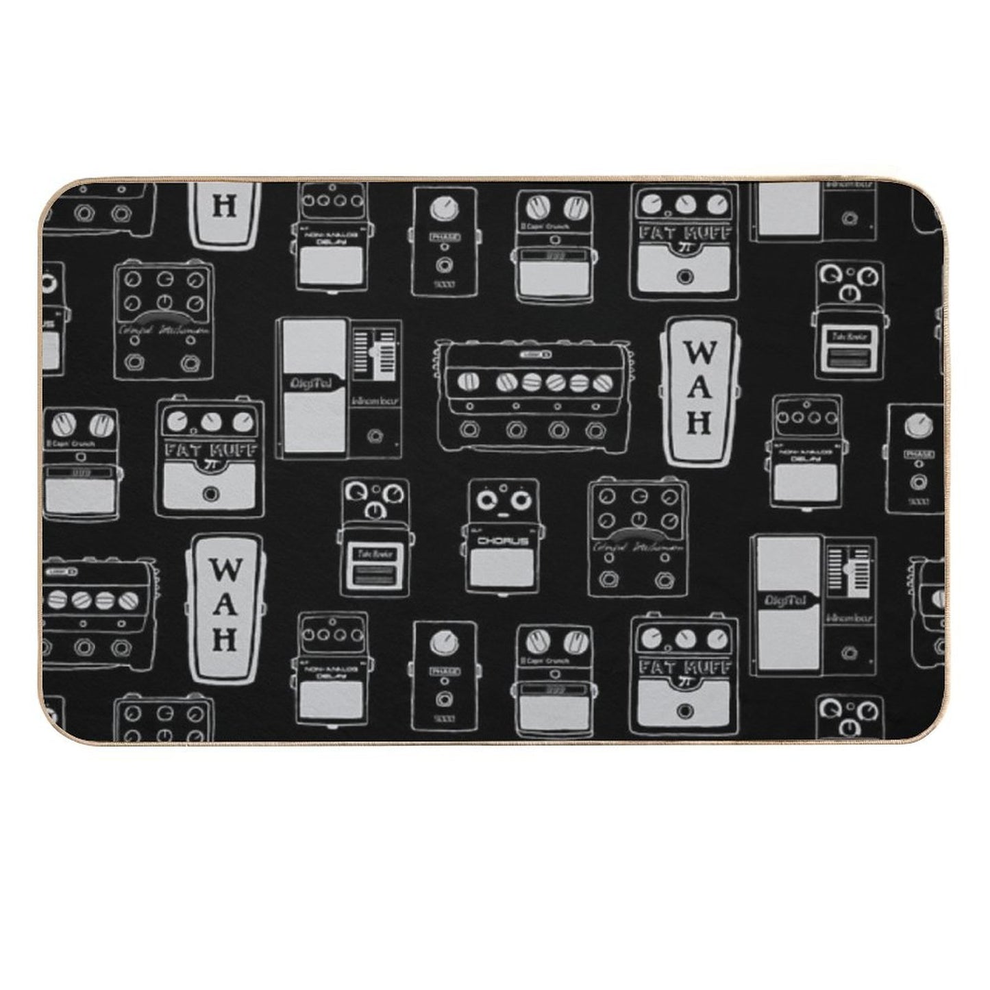 Guitar Pedals Recording Studio Engineer Guitarist Gear Foot Effect Pedals Music Illustration Mug Sticker T-Shirt Etc... Durable Bath Mat